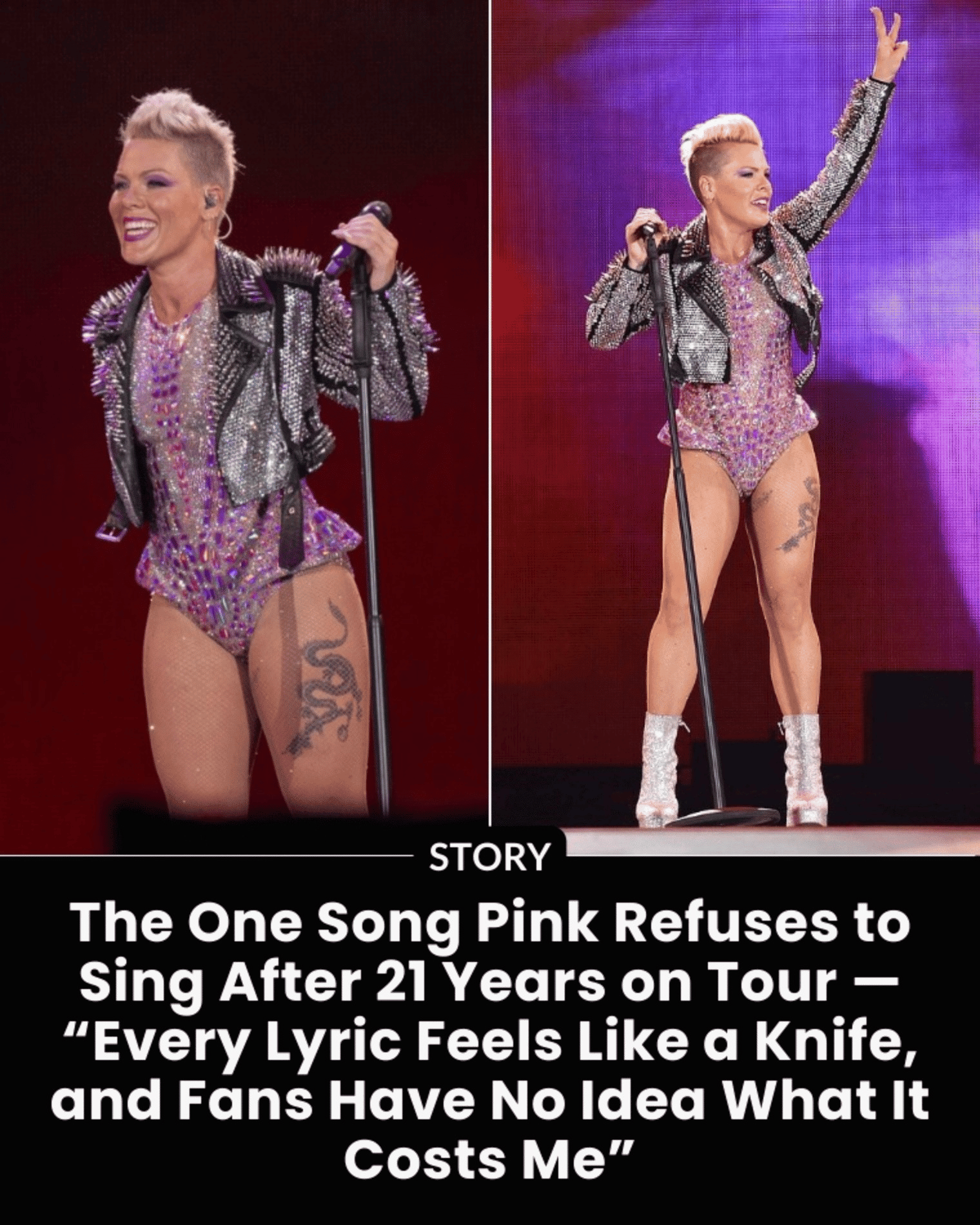 The One Song Pink Refuses to Sing After 21 Years on Tour — “Every Lyric Feels Like a Knife, and Fans Have No Idea What It Costs Me”