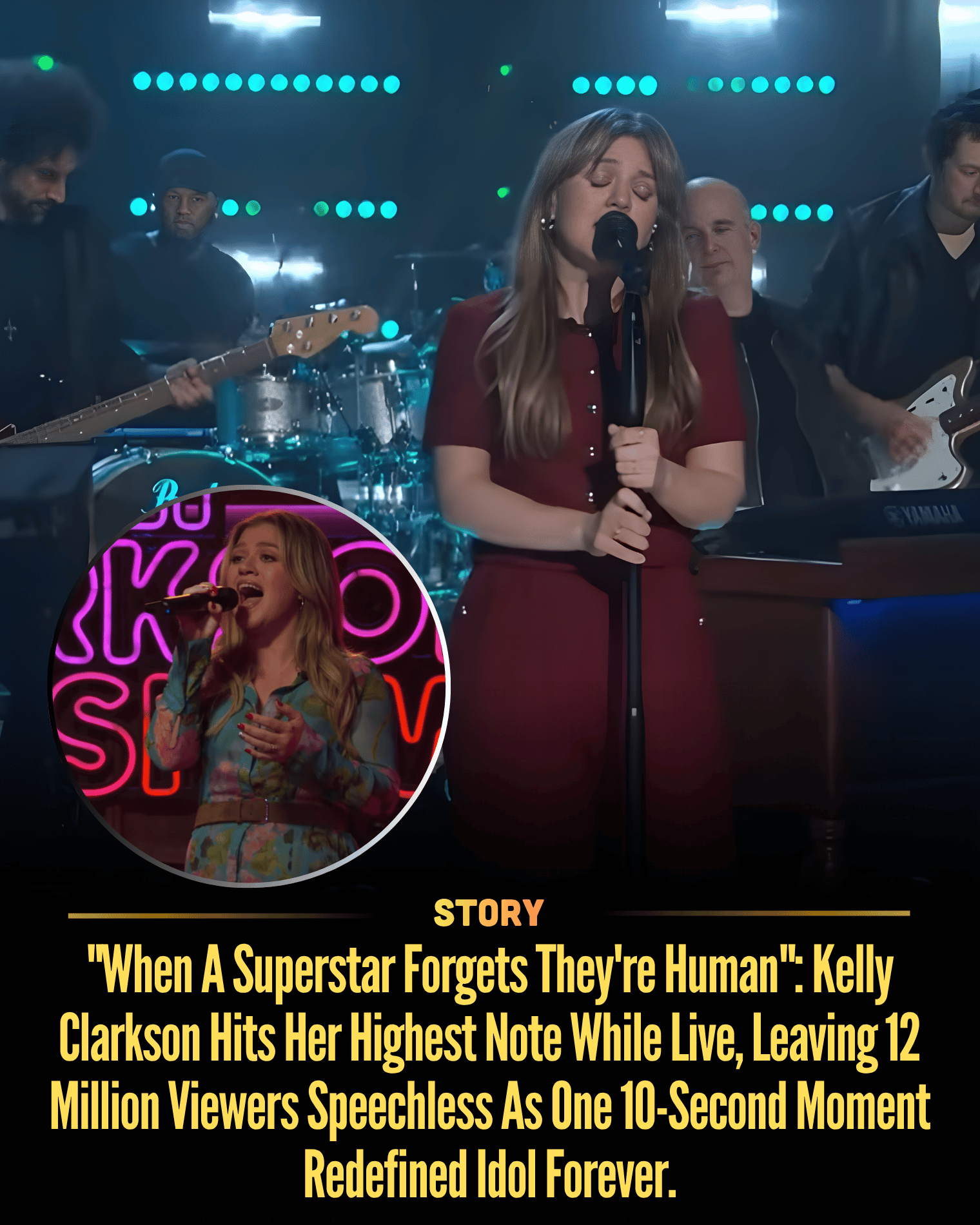 “When A Superstar Forgets They’re Human”: Kelly Clarkson Hits Her Highest Note While Live, Leaving 12 Million Viewers Speechless As One 10-Second Moment Redefined Idol Forever.