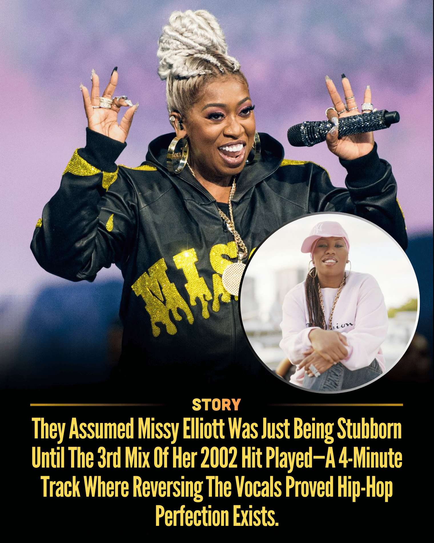 They Assumed Missy Elliott Was Just Being Stubborn Until The 3rd Mix Of Her 2002 Hit Played—A 4-Minute Track Where Reversing The Vocals Proved Hip-Hop Perfection Exists.