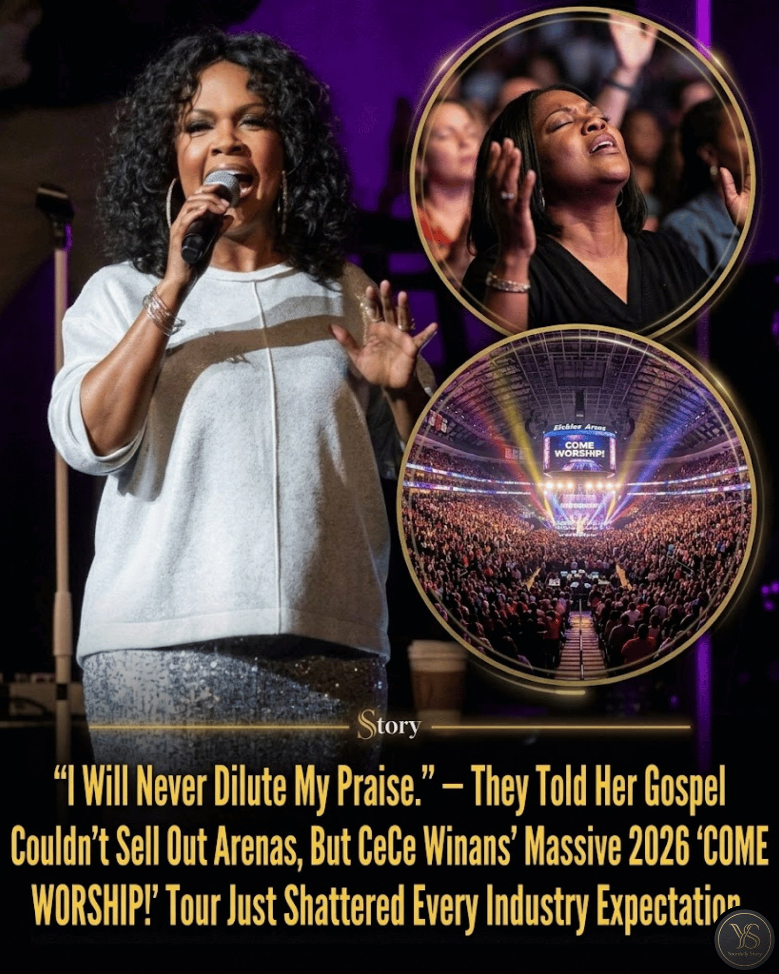 “I Will Never Dilute My Praise.” — They Told Her Gospel Couldn’t Sell Out Arenas, But CeCe Winans’ Massive 2026 ‘COME WORSHIP!’ Tour Just Shattered Every Industry Expectation.