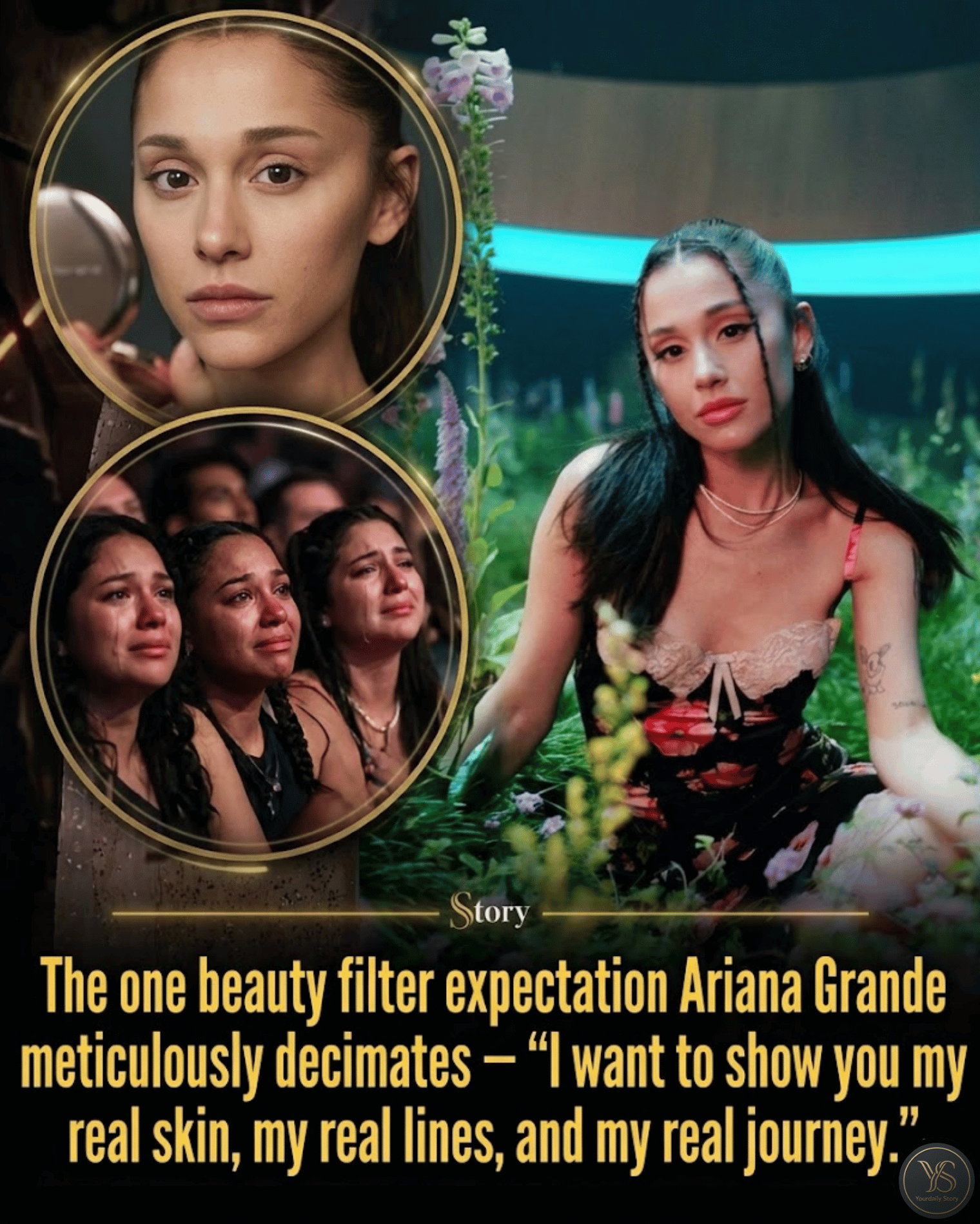 The one beauty filter expectation Ariana Grande meticulously decimates — “I want to show you my real skin, my real lines, and my real journey.”