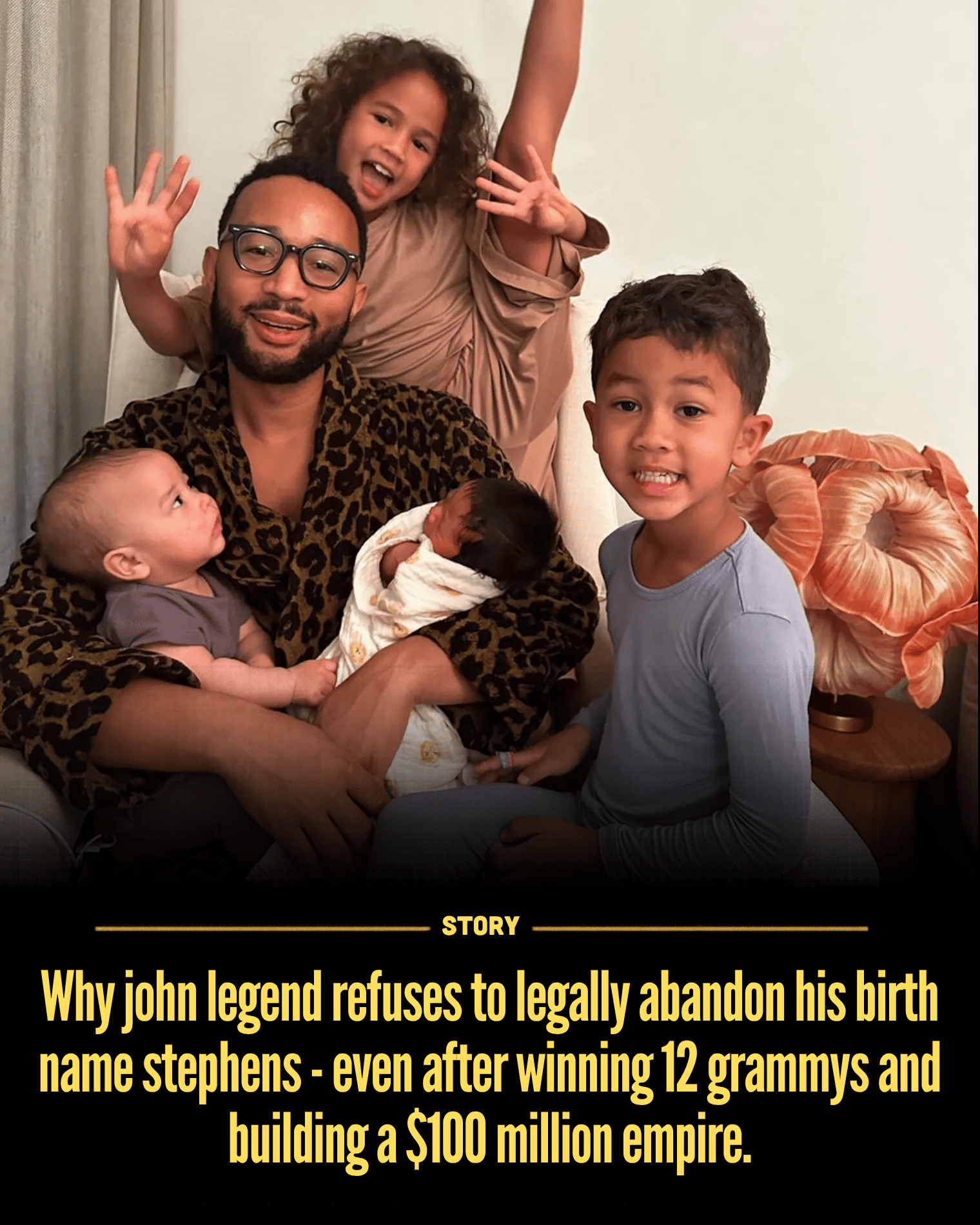 Why john legend refuses to legally abandon his birth name stephens – even after winning 12 grammys and building a $100 million empire.