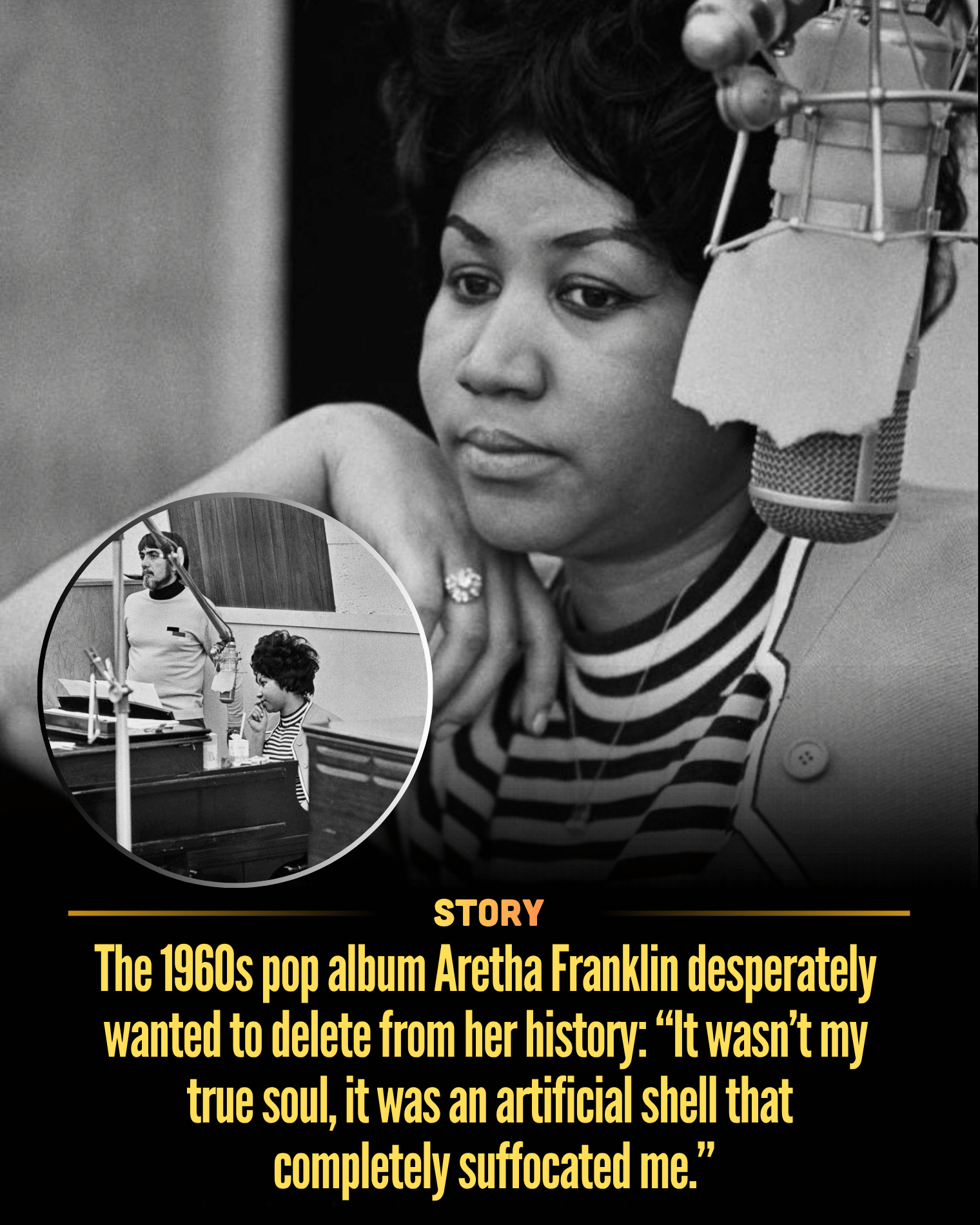 The 1960s pop album Aretha Franklin desperately wanted to delete from her history: “It wasn’t my true soul, it was an artificial shell that completely suffocated me.”