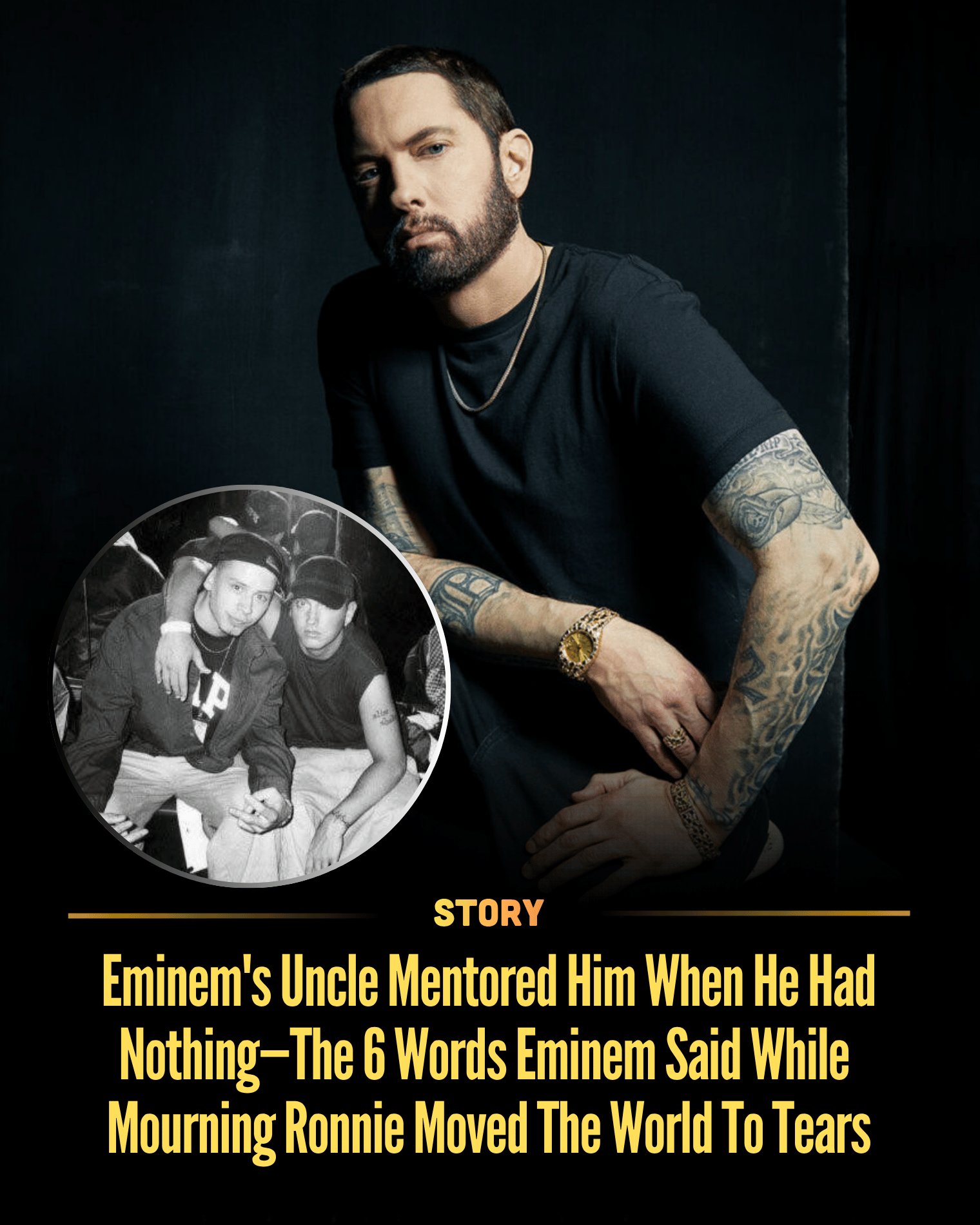 Eminem’s Uncle Mentored Him When He Had Nothing—The 6 Words Eminem Said While Mourning Ronnie Moved The World To Tears