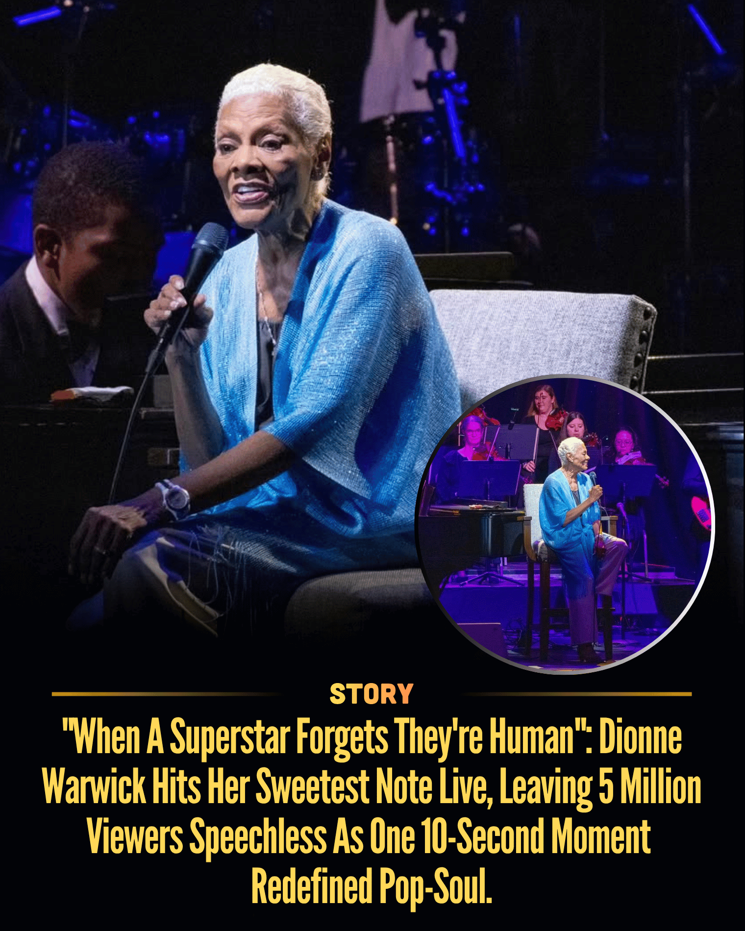 “When A Superstar Forgets They’re Human”: Dionne Warwick Hits Her Sweetest Note Live, Leaving 5 Million Viewers Speechless As One 10-Second Moment Redefined Pop-Soul.