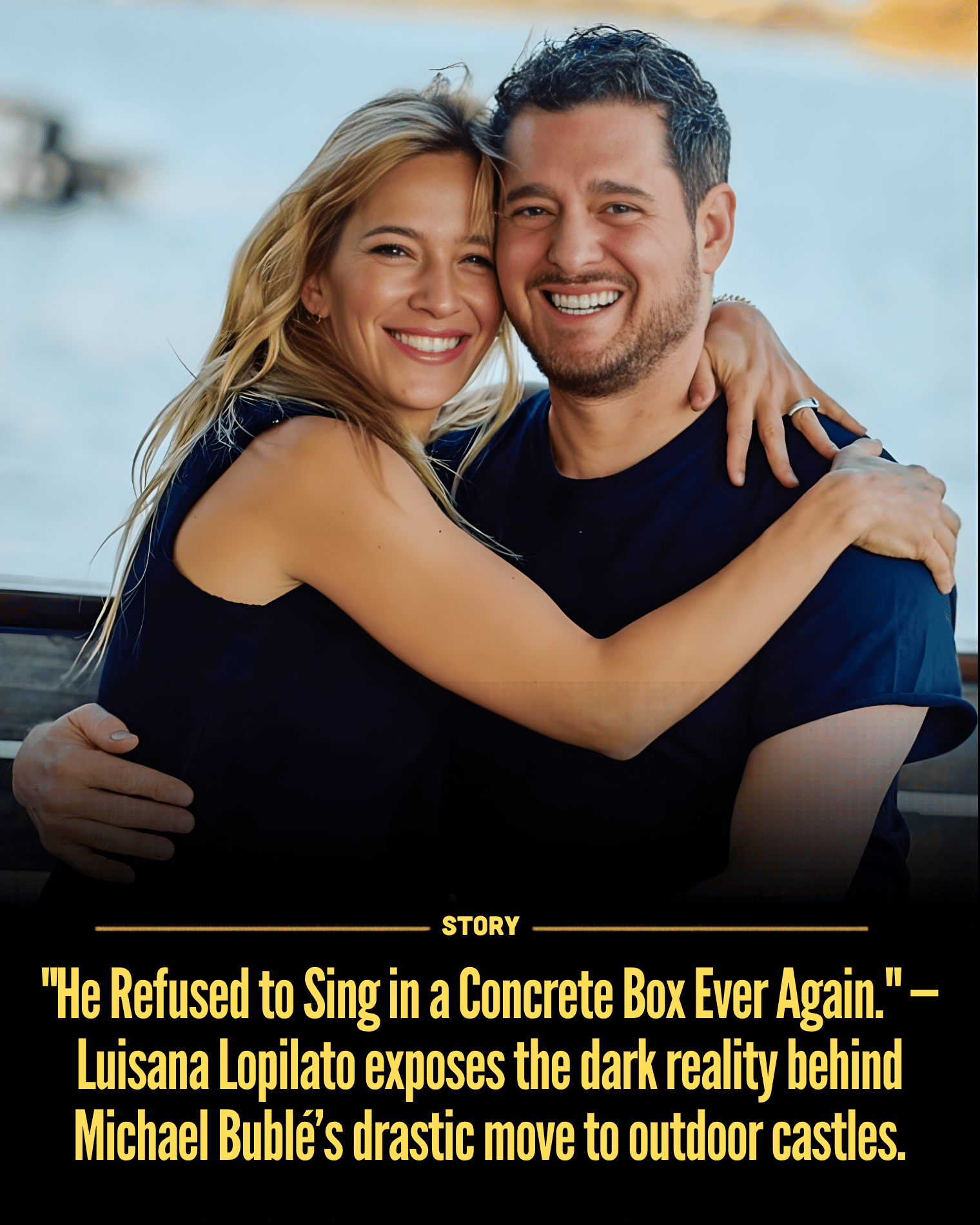 “He Refused to Sing in a Concrete Box Ever Again.” — Luisana Lopilato exposes the dark reality behind Michael Bublé’s drastic move to outdoor castles.
