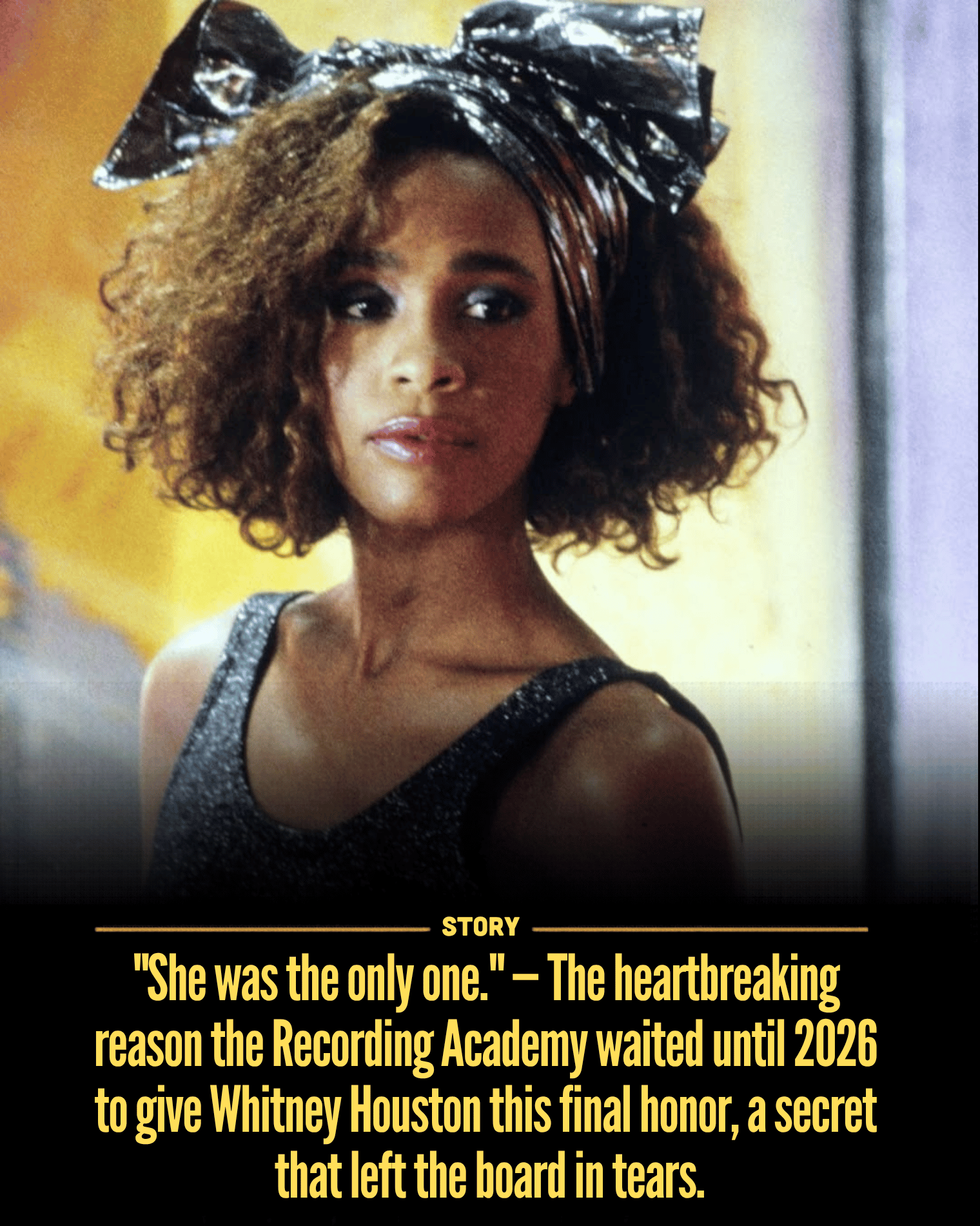 “She was the only one.” — The heartbreaking reason the Recording Academy waited until 2026 to give Whitney Houston this final honor, a secret that left the board in tears.