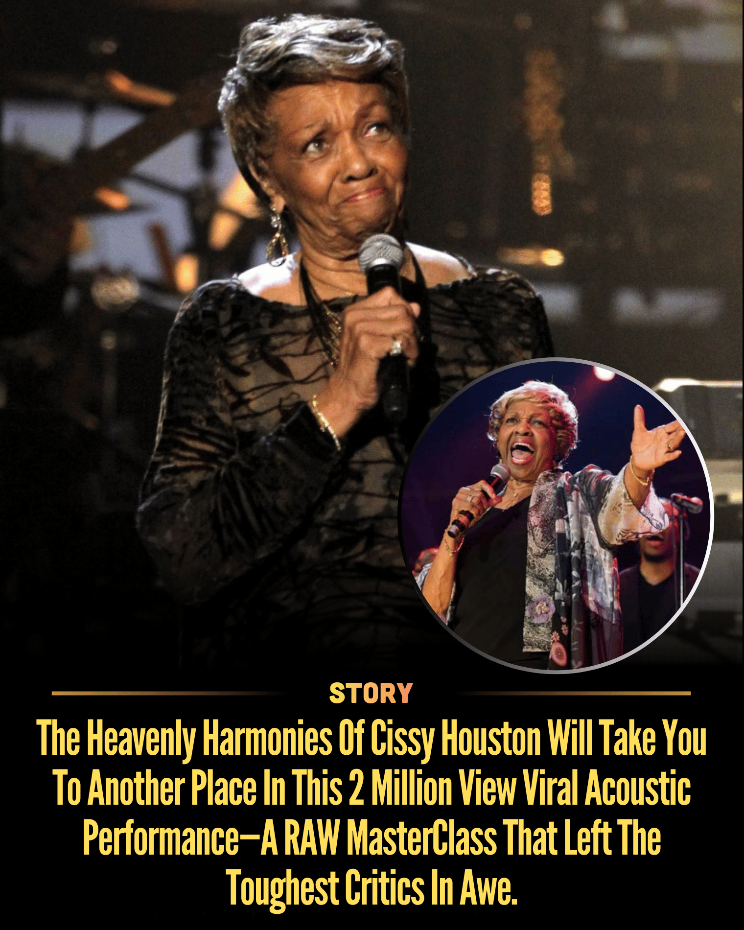 The Heavenly Harmonies Of Cissy Houston Will Take You To Another Place In This 2 Million View Viral Acoustic Performance—A RAW MasterClass That Left The Toughest Critics In Awe.