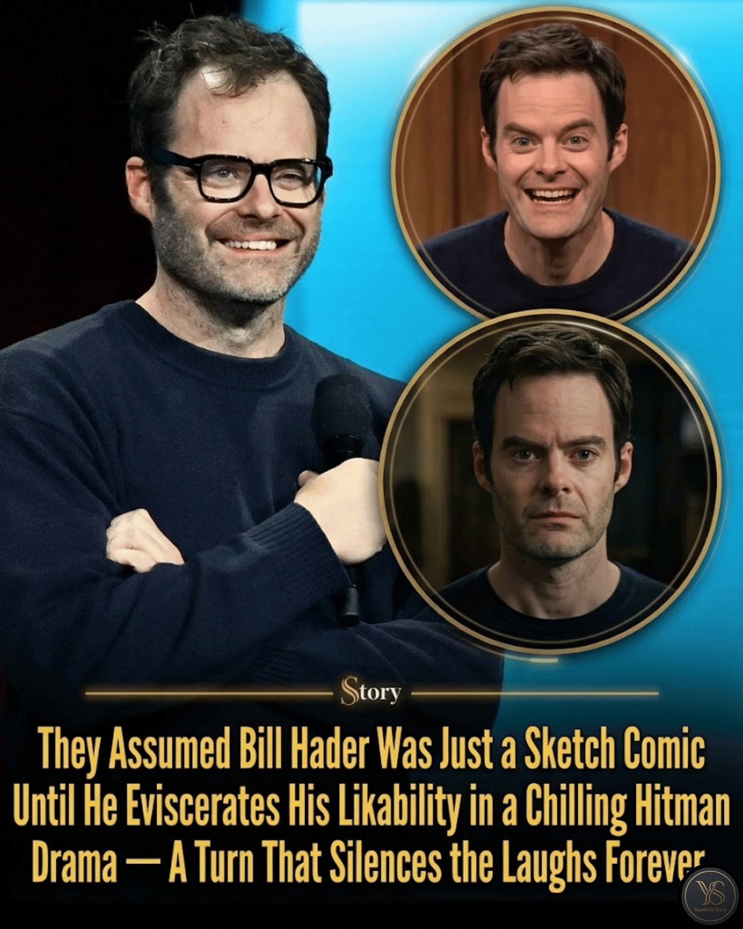 They Assumed Bill Hader Was Just a Sketch Comic Until He Eviscerates His Likability in a Chilling Hitman Drama — A Turn That Silences the Laughs Forever.