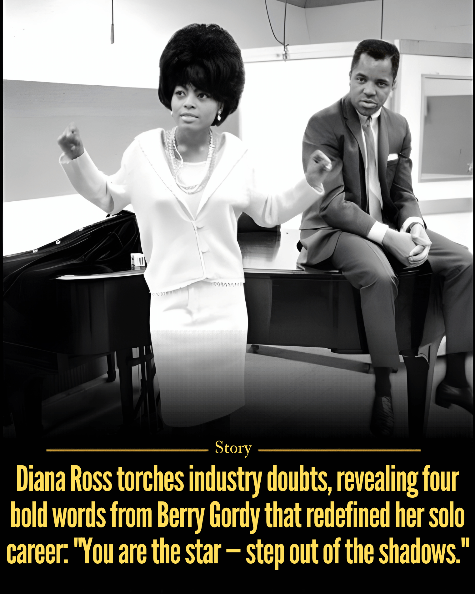 Diana Ross torches industry doubts, revealing four bold words from Berry Gordy that redefined her solo career: “You are the star — step out of the shadows.”