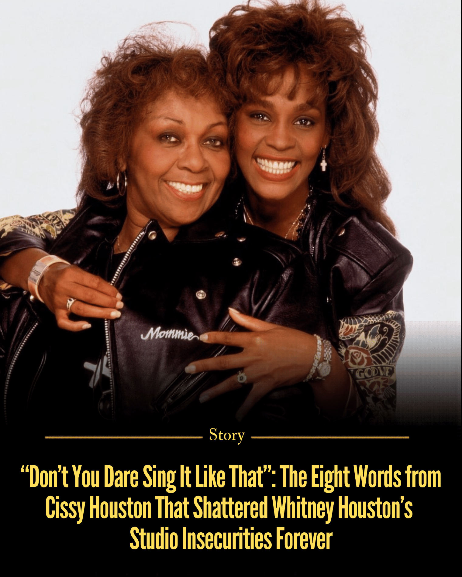 “Don’t You Dare Sing It Like That”: The Eight Words from Cissy Houston That Shattered Whitney Houston’s Studio Insecurities Forever