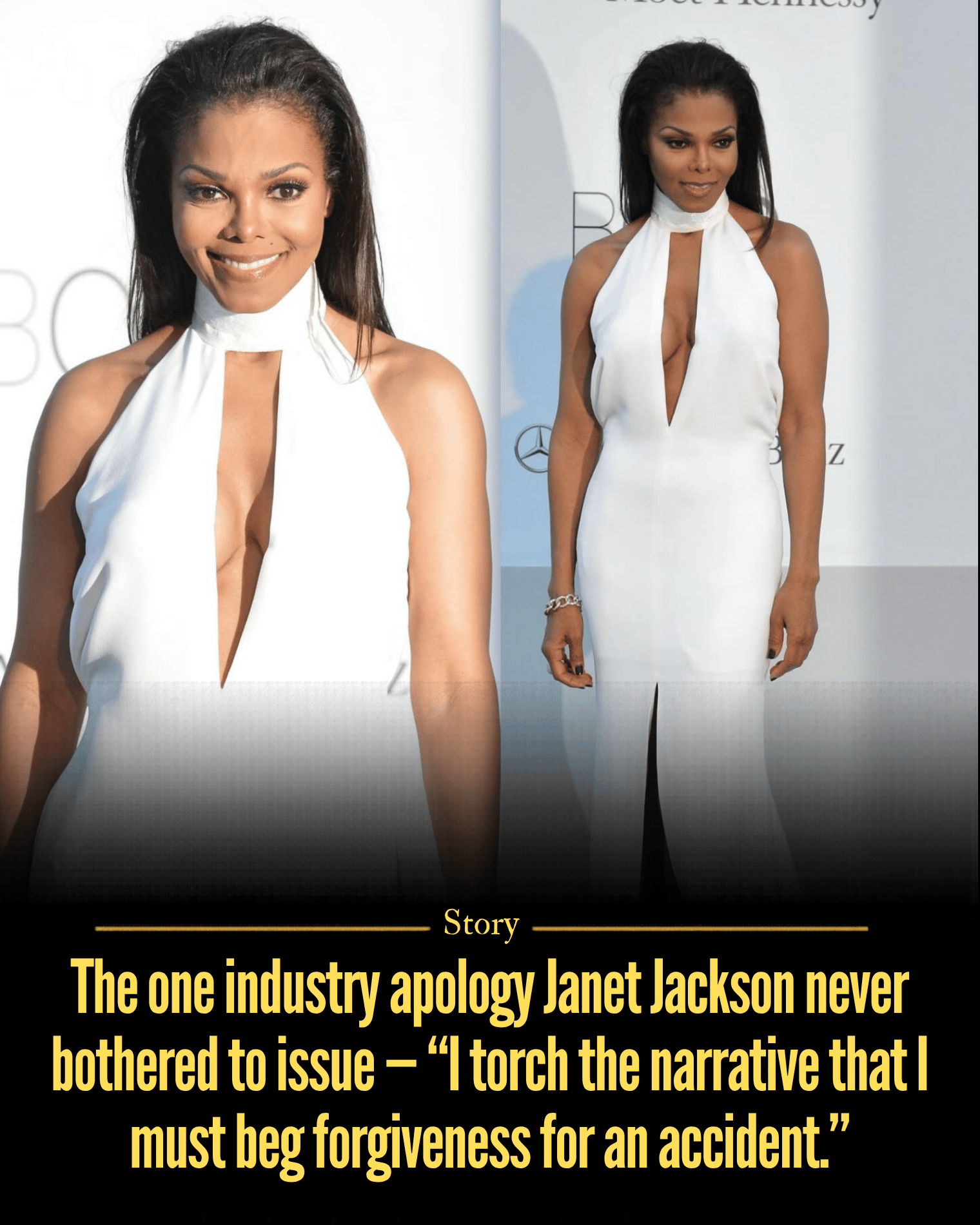 The one industry apology Janet Jackson never bothered to issue — “I torch the narrative that I must beg forgiveness for an accident.”