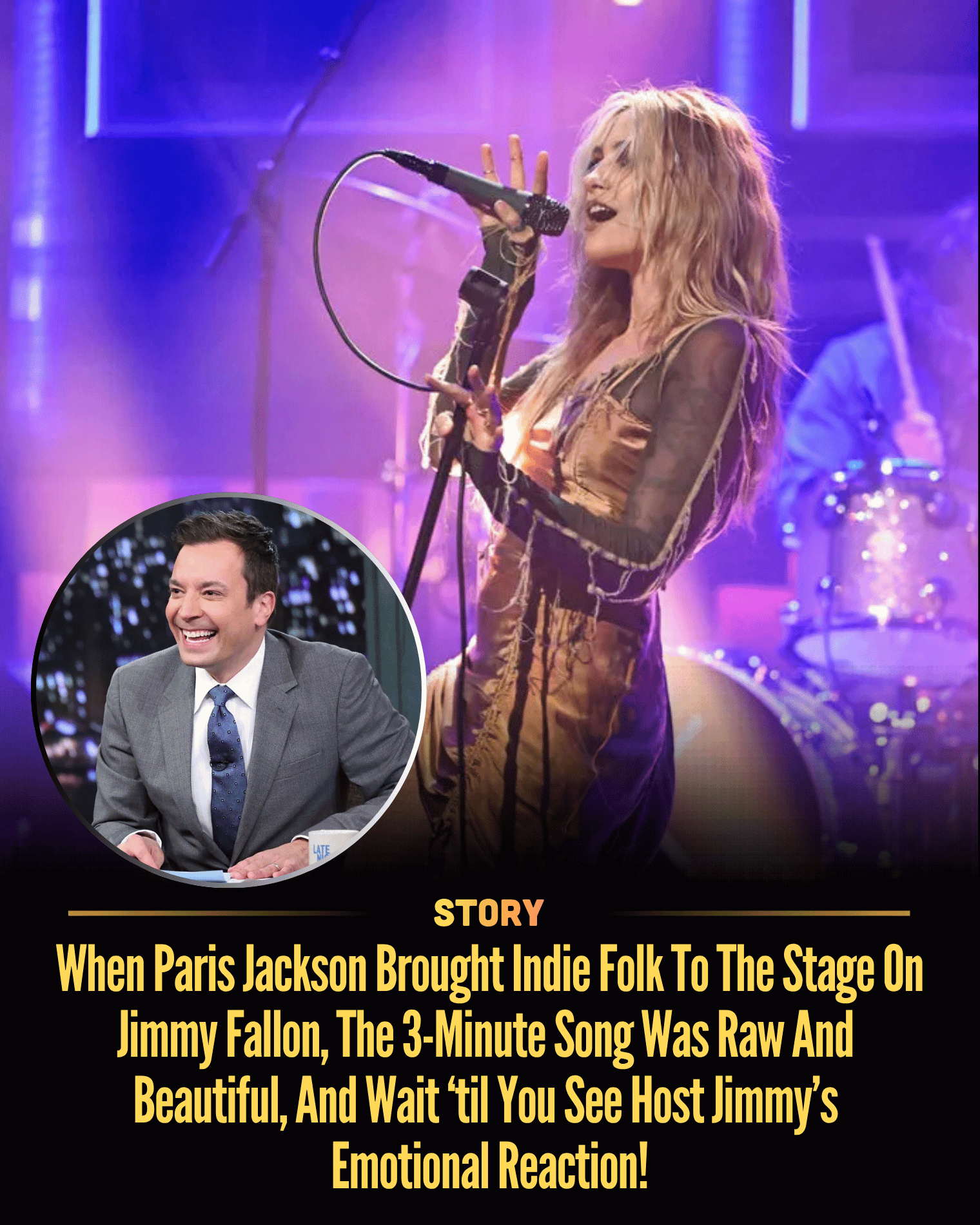 When Paris Jackson Brought Indie Folk To The Stage On Jimmy Fallon, The 3-Minute Song Was Raw And Beautiful, And Wait ‘til You See Host Jimmy’s Emotional Reaction!