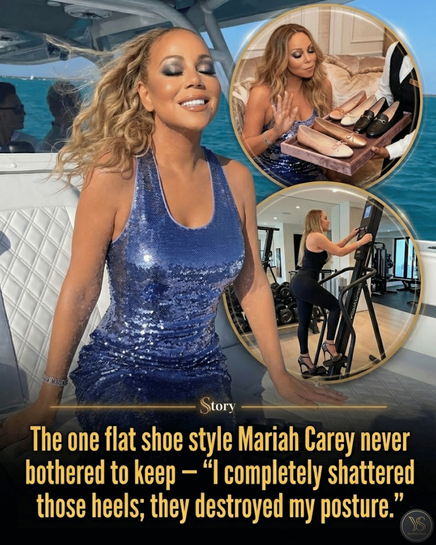The one flat shoe style Mariah Carey never bothered to keep — “I completely shattered those heels; they destroyed my posture.”