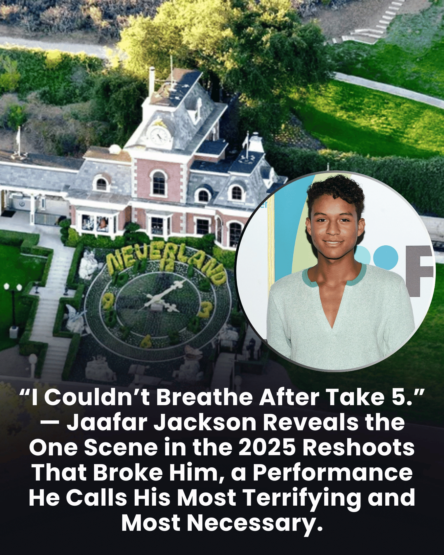 “I Couldn’t Breathe After Take 5.” — Jaafar Jackson Reveals the One Scene in the 2025 Reshoots That Broke Him, a Performance He Calls His Most Terrifying and Most Necessary.