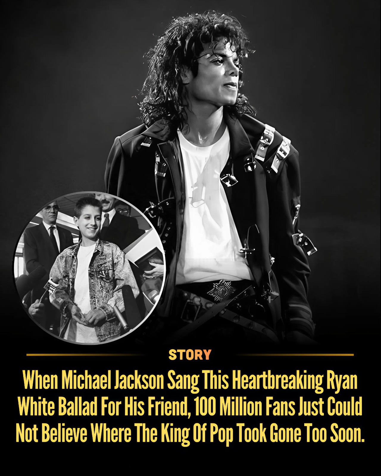 When Michael Jackson Sang This Heartbreaking Ryan White Ballad For His Friend, 100 Million Fans Just Could Not Believe Where The King Of Pop Took Gone Too Soon.