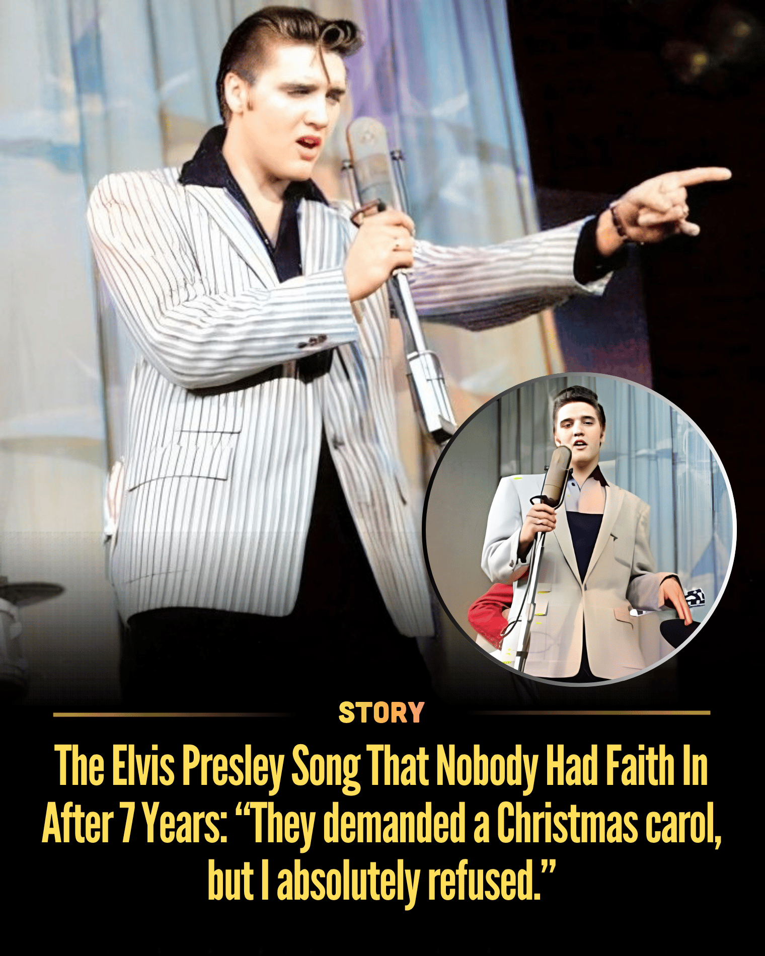 The Elvis Presley Song That Nobody Had Faith In After 7 Years: “They demanded a Christmas carol, but I absolutely refused.”