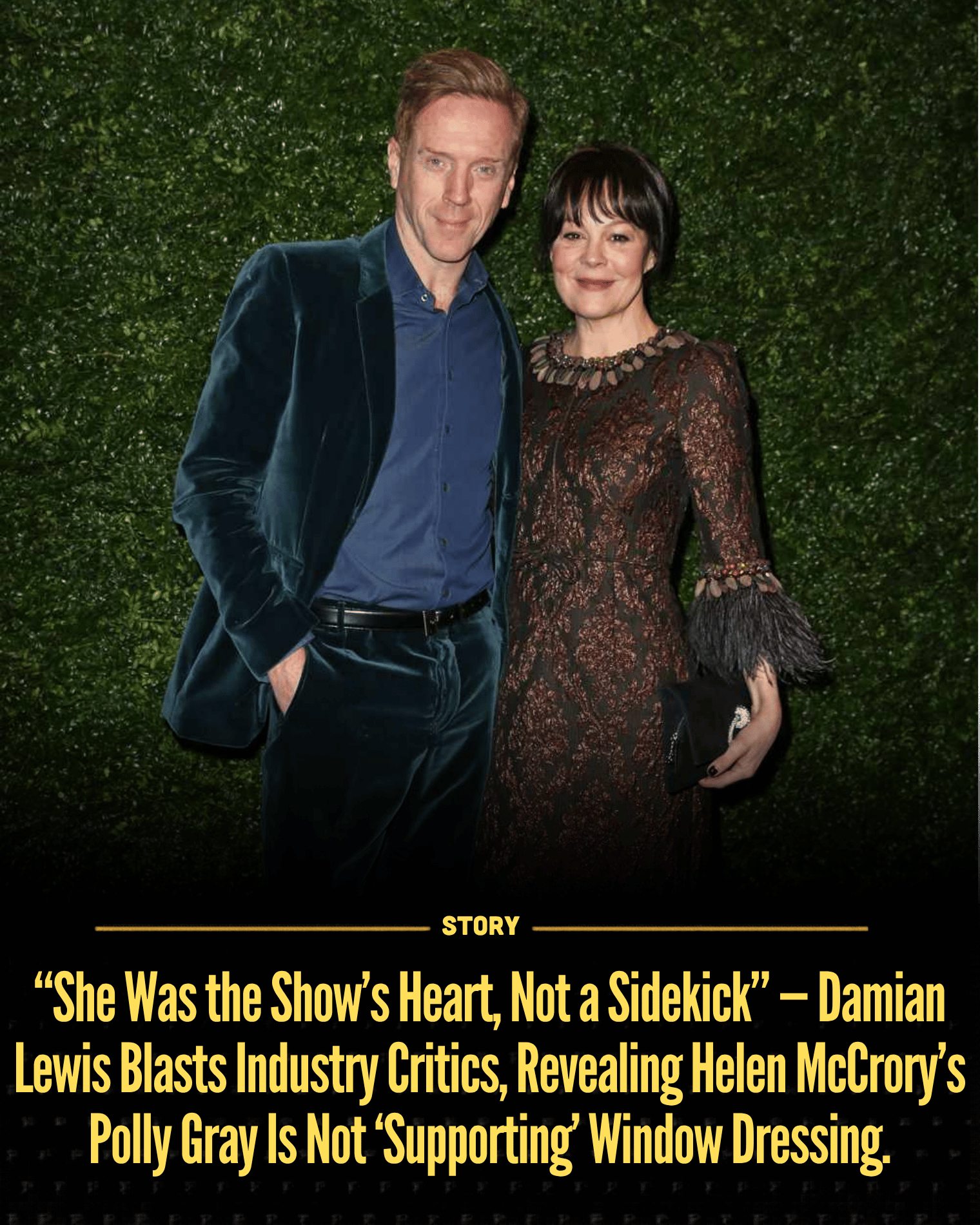“She Was the Show’s Heart, Not a Sidekick” — Damian Lewis Blasts Industry Critics, Revealing Helen McCrory’s Polly Gray Is Not ‘Supporting’ Window Dressing.