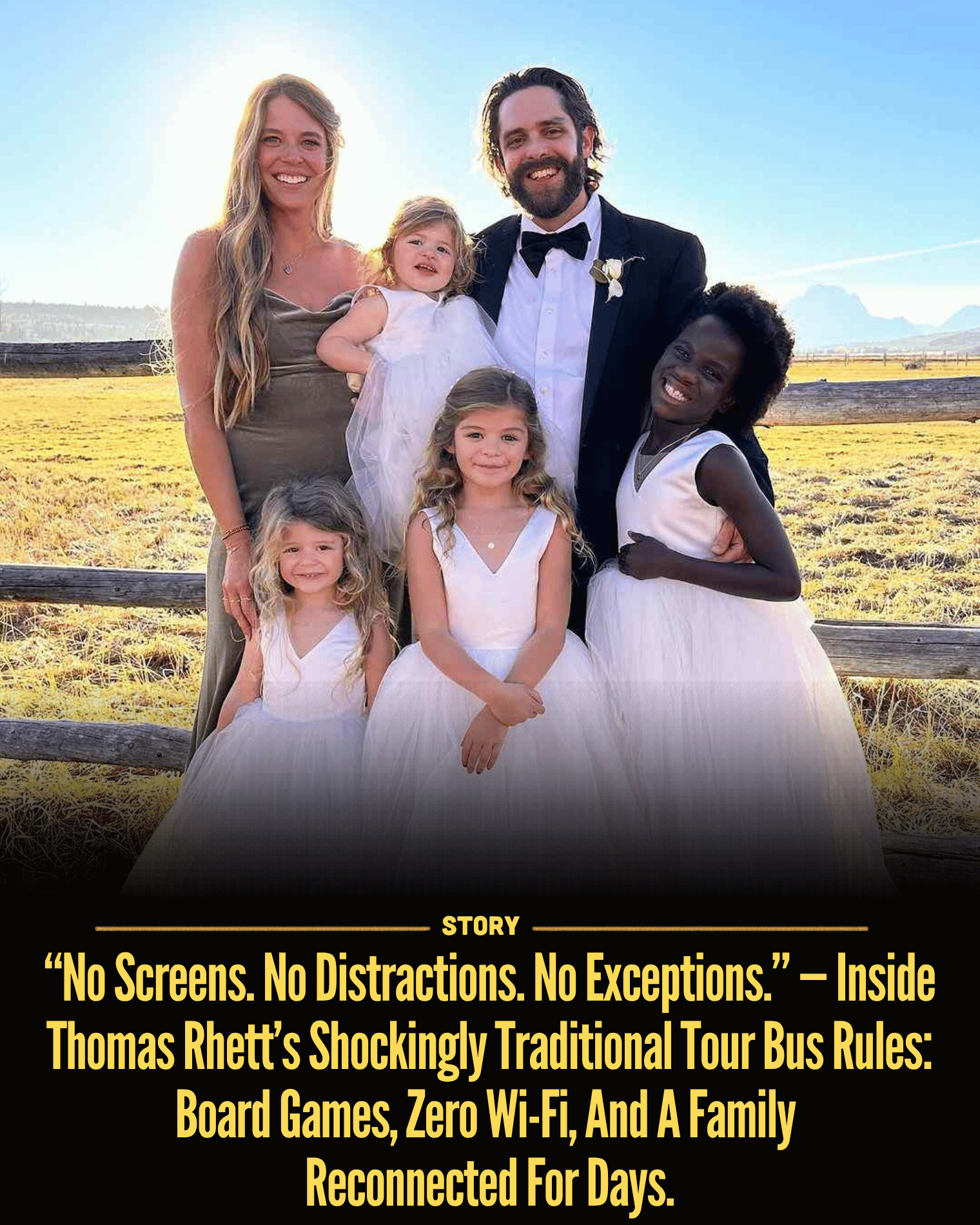 “No Screens. No Distractions. No Exceptions.” — Inside Thomas Rhett’s Shockingly Traditional Tour Bus Rules: Board Games, Zero Wi-Fi, And A Family Reconnected For Days.