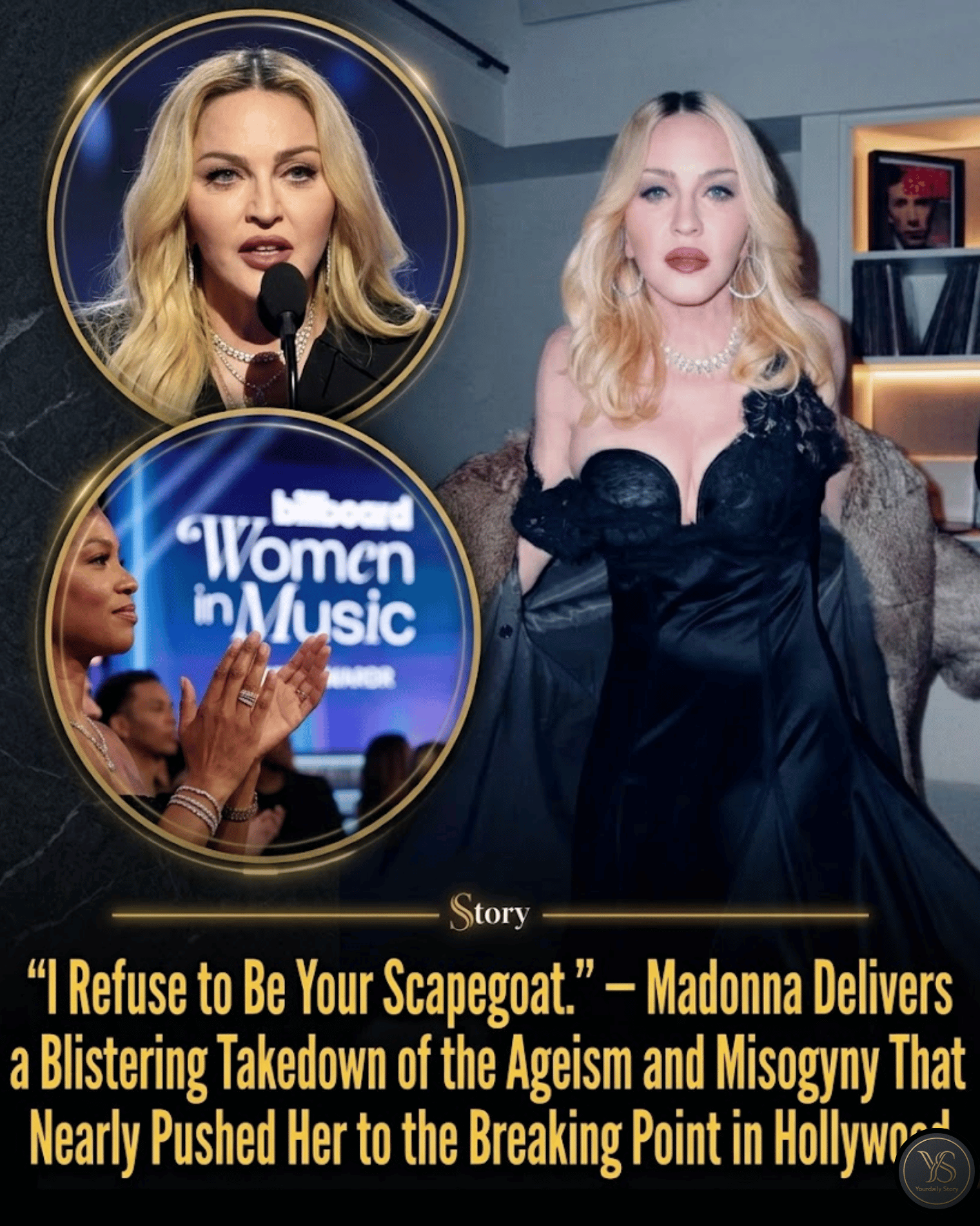 “I Refuse to Be Your Scapegoat.” — Madonna Delivers a Blistering Takedown of the Ageism and Misogyny That Nearly Pushed Her to the Breaking Point in Hollywood.