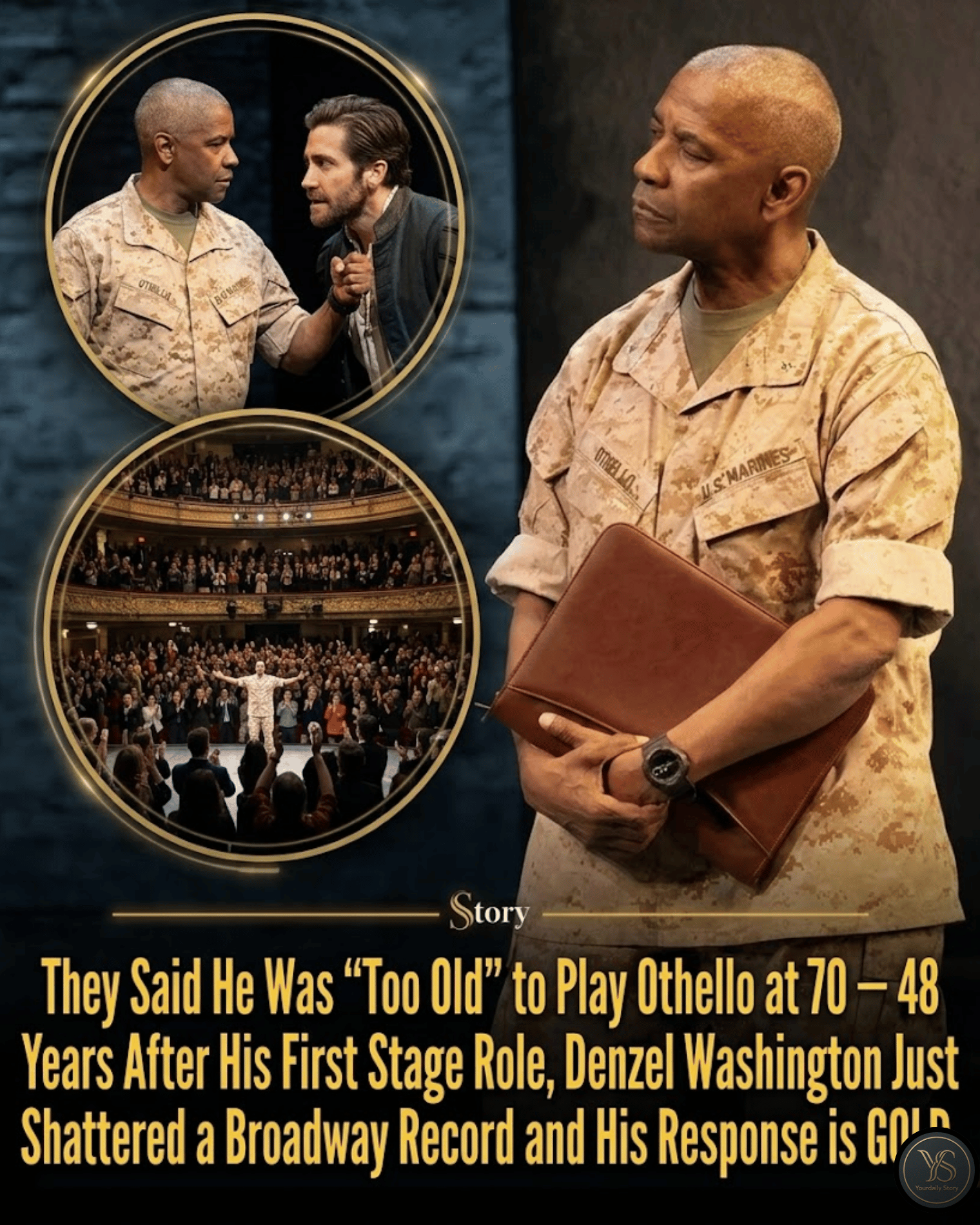 They Said He Was “Too Old” to Play Othello at 70 — 48 Years After His First Stage Role, Denzel Washington Just Shattered a Broadway Record and His Response is GOLD.