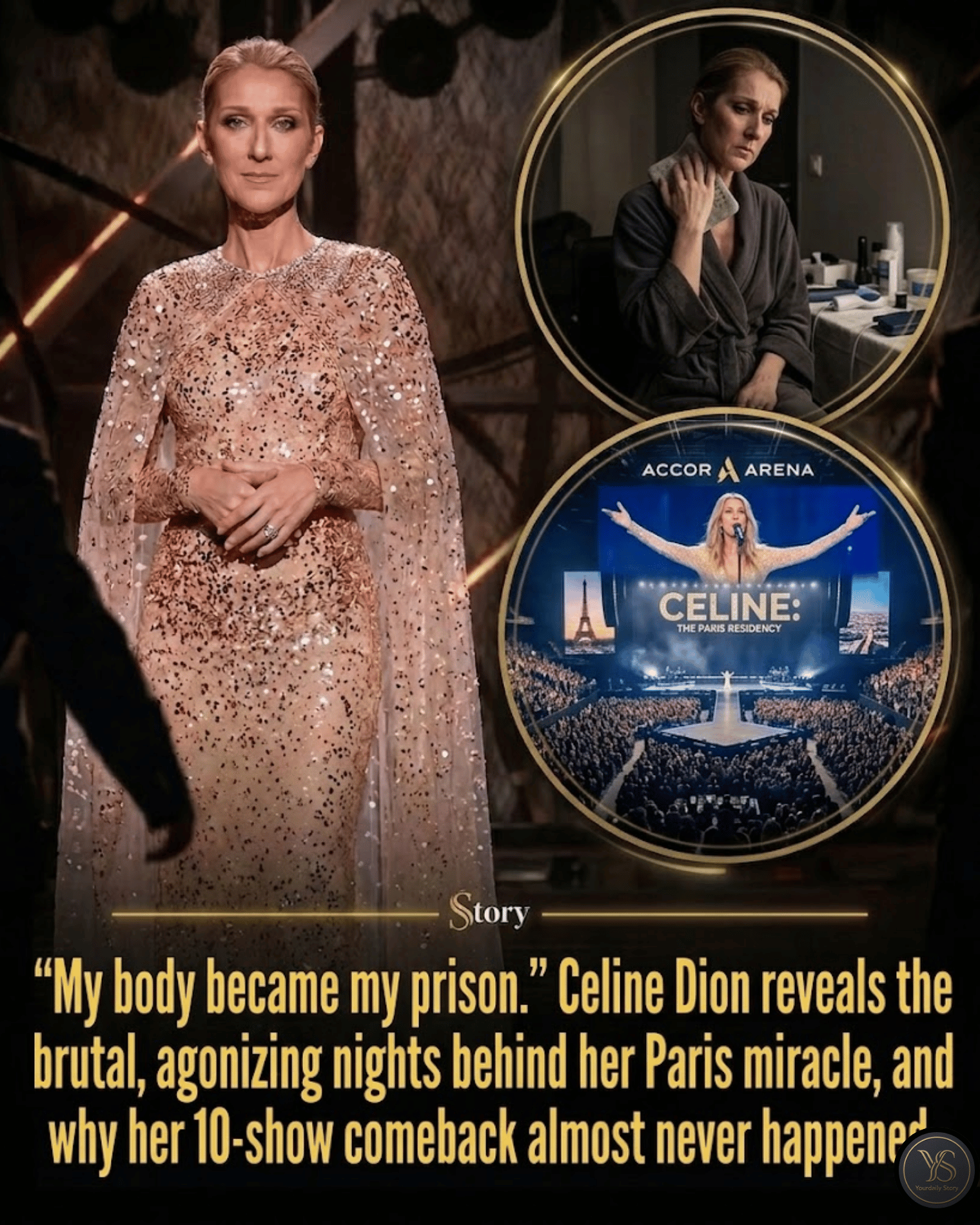 “My body became my prison.” Celine Dion reveals the brutal, agonizing nights behind her Paris miracle, and why her 10-show comeback almost never happened.