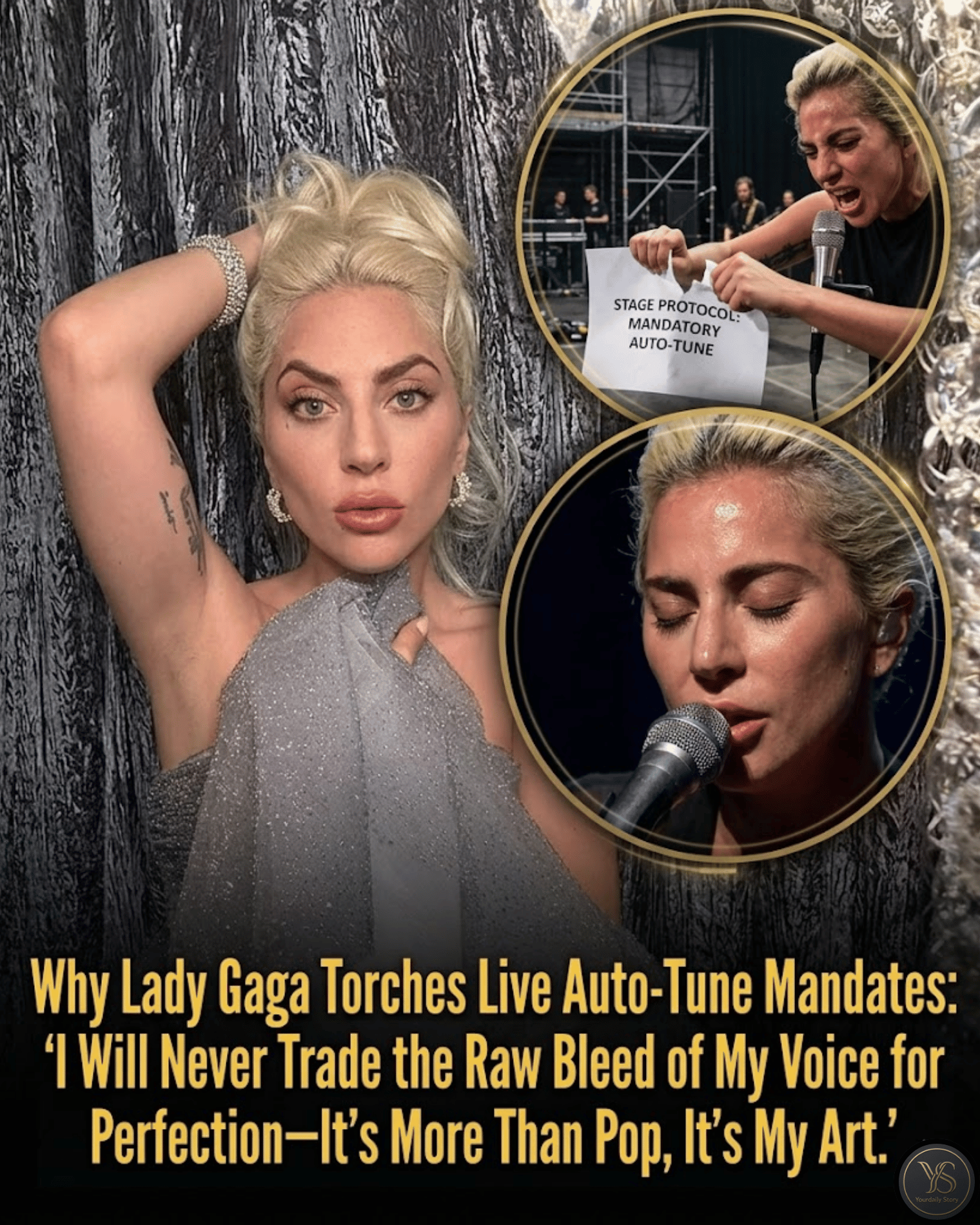 Why Lady Gaga Torches Live Auto-Tune Mandates: “I Will Never Trade the Raw Bleed of My Voice for Perfection—It’s More Than Pop, It’s My Art.”