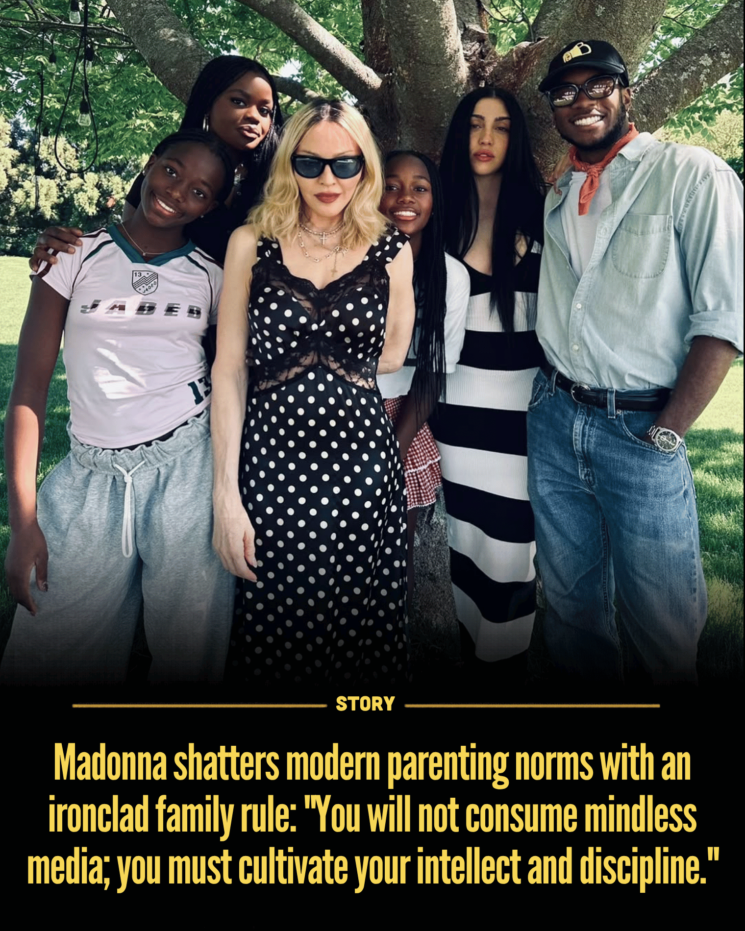 Madonna shatters modern parenting norms with an ironclad family rule: “You will not consume mindless media; you must cultivate your intellect and discipline.”