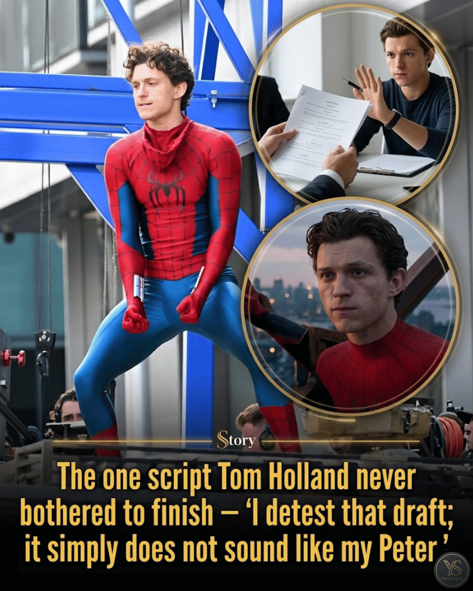The one script Tom Holland never bothered to finish — “I detest that draft; it simply does not sound like my Peter.”