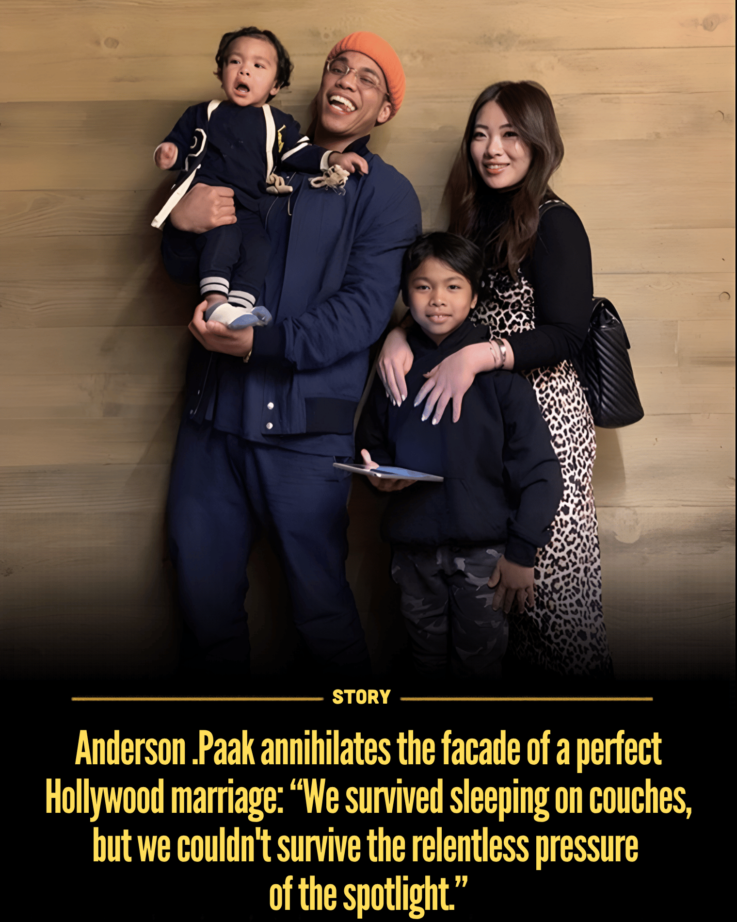 Anderson .Paak annihilates the facade of a perfect Hollywood marriage: “We survived sleeping on couches, but we couldn’t survive the relentless pressure of the spotlight.”