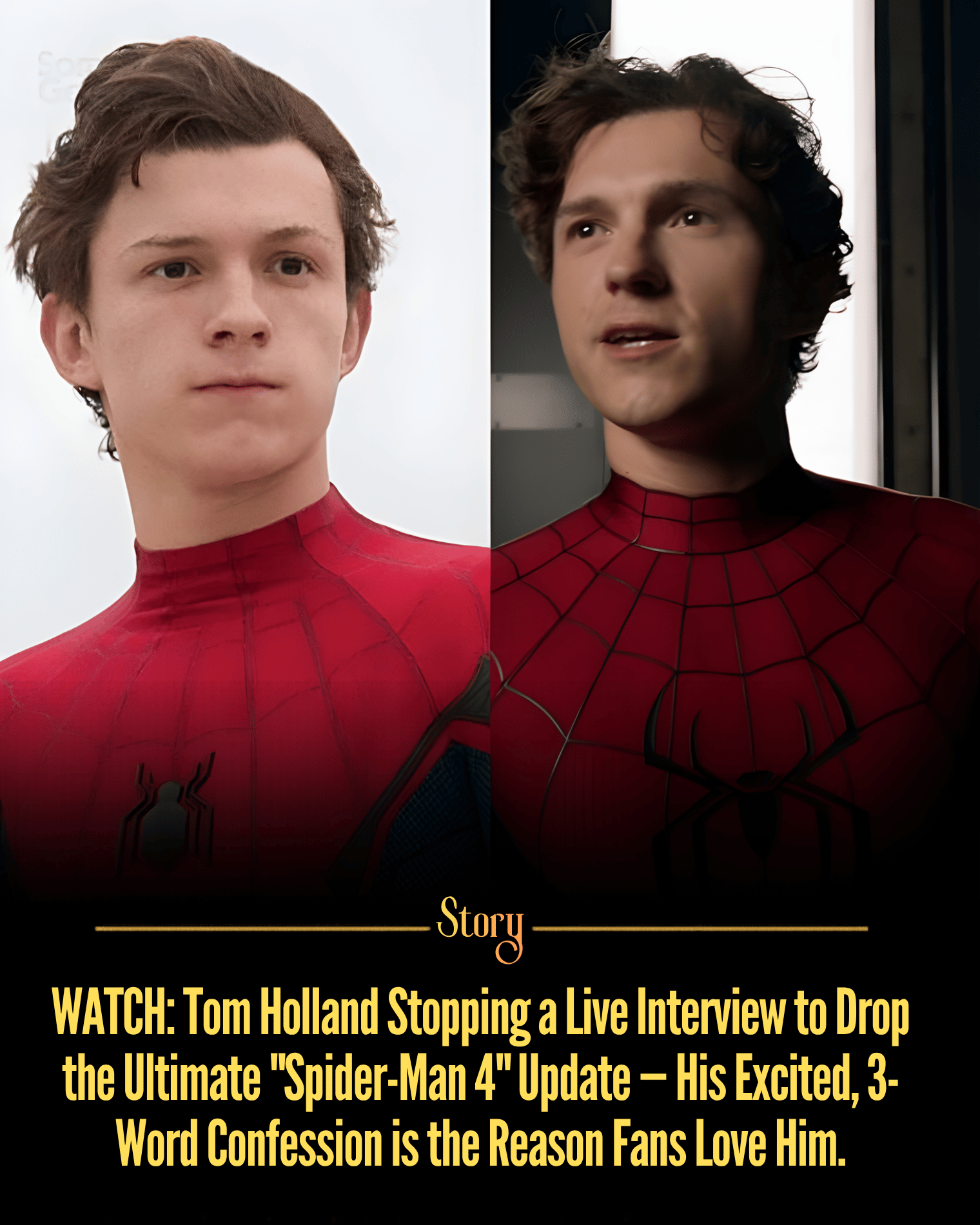 WATCH: Tom Holland Stopping a Live Interview to Drop the Ultimate “Spider-Man 4” Update — His Excited, 3-Word Confession is the Reason Fans Love Him.