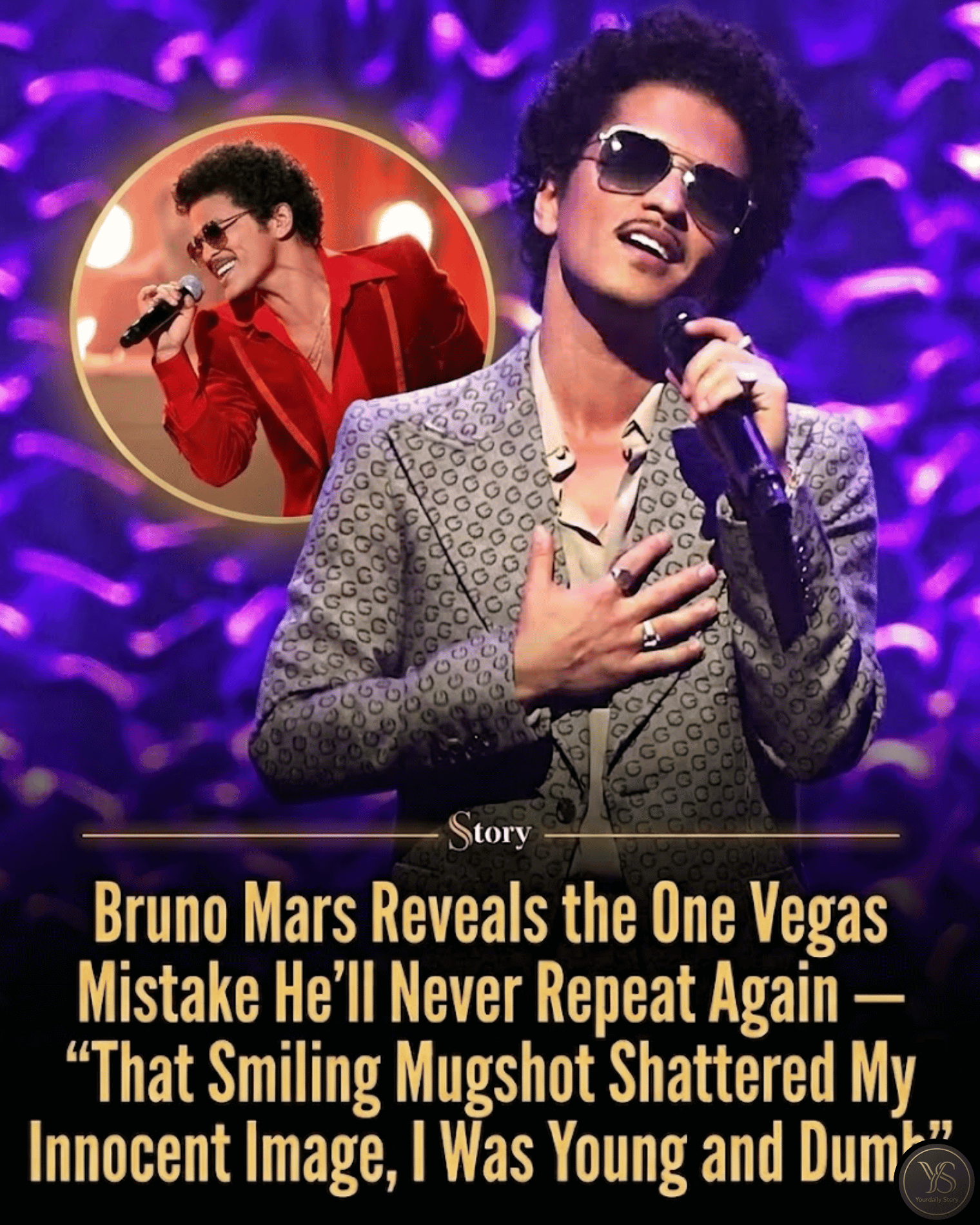 Bruno Mars Reveals the One Vegas Mistake He’ll Never Repeat Again — “That Smiling Mugshot Shattered My Innocent Image, I Was Young and Dumb”