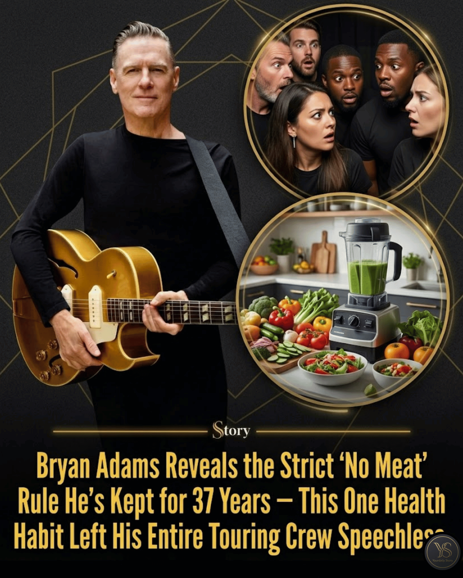 Bryan Adams Reveals the Strict ‘No Meat’ Rule He’s Kept for 37 Years — This One Health Habit Left His Entire Touring Crew Speechless.