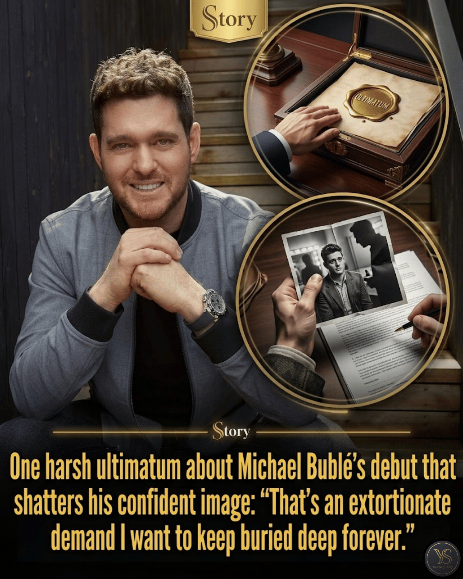 One harsh ultimatum about Michael Bublé’s debut that shatters his confident image: “That’s an extortionate demand I want to keep buried deep forever.”