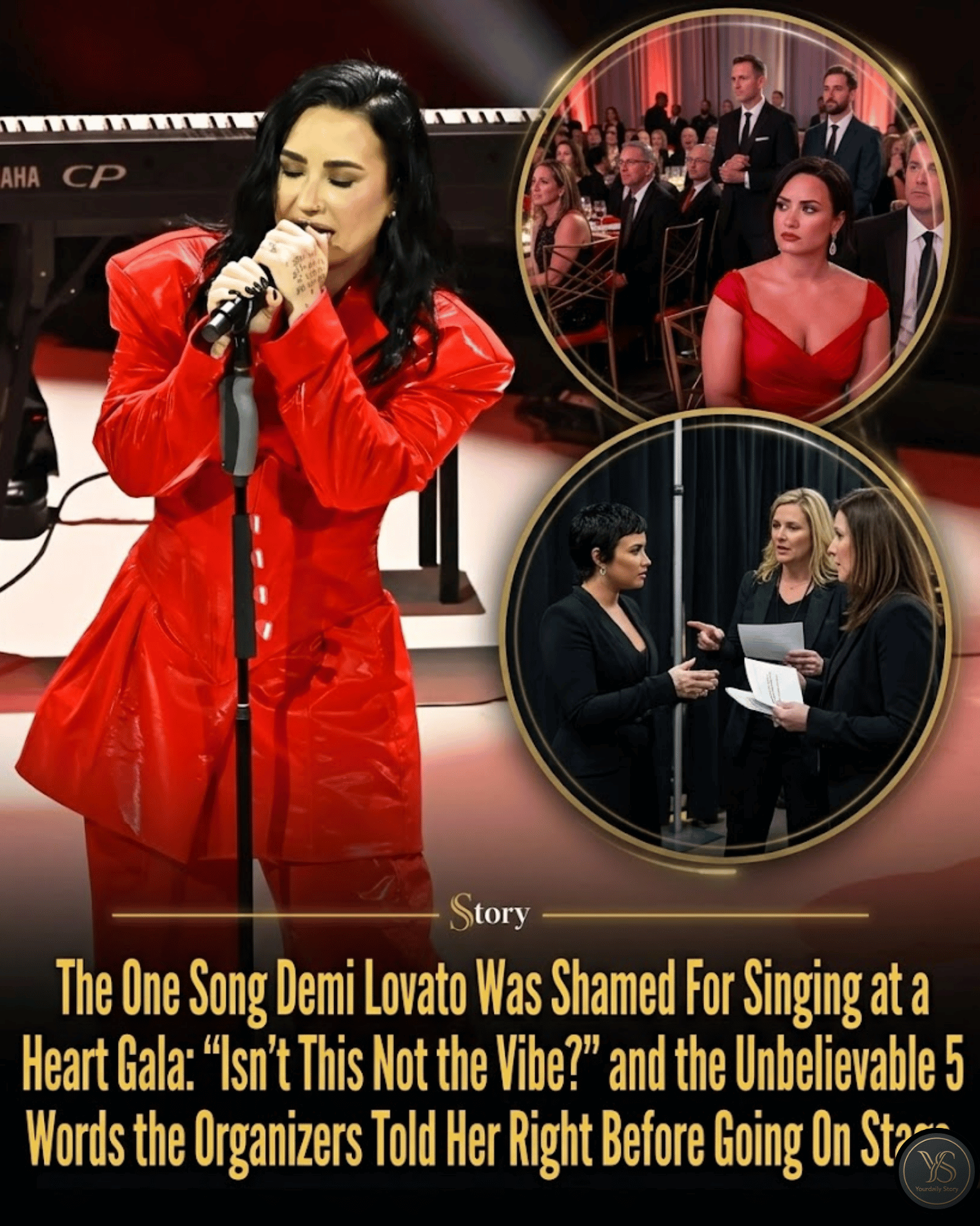 The One Song Demi Lovato Was Shamed For Singing at a Heart Gala: “Isn’t This Not the Vibe?” and the Unbelievable 5 Words the Organizers Told Her Right Before Going On Stage.