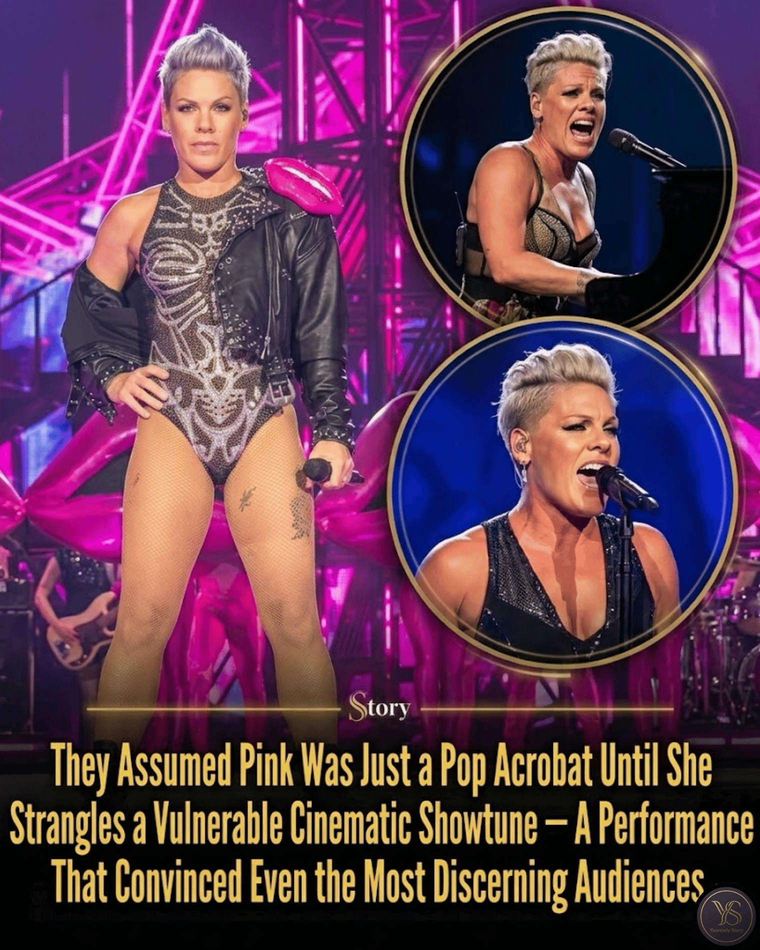 They Assumed Pink Was Just a Pop Acrobat Until She Strangles a Vulnerable Cinematic Showtune — A Performance That Convinced Even the Most Discerning Audiences.