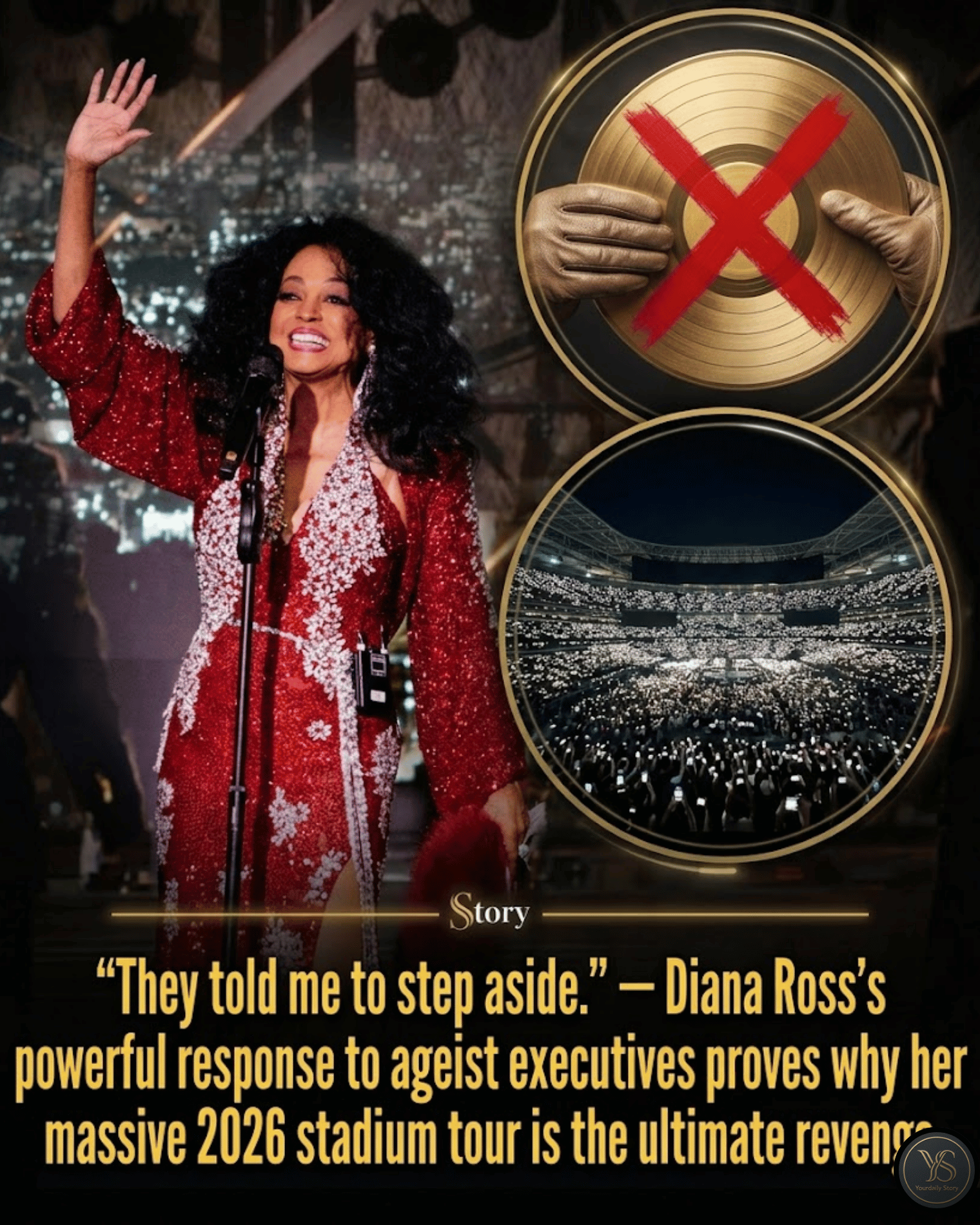 “They told me to step aside.” — Diana Ross’s powerful response to ageist executives proves why her massive 2026 stadium tour is the ultimate revenge.