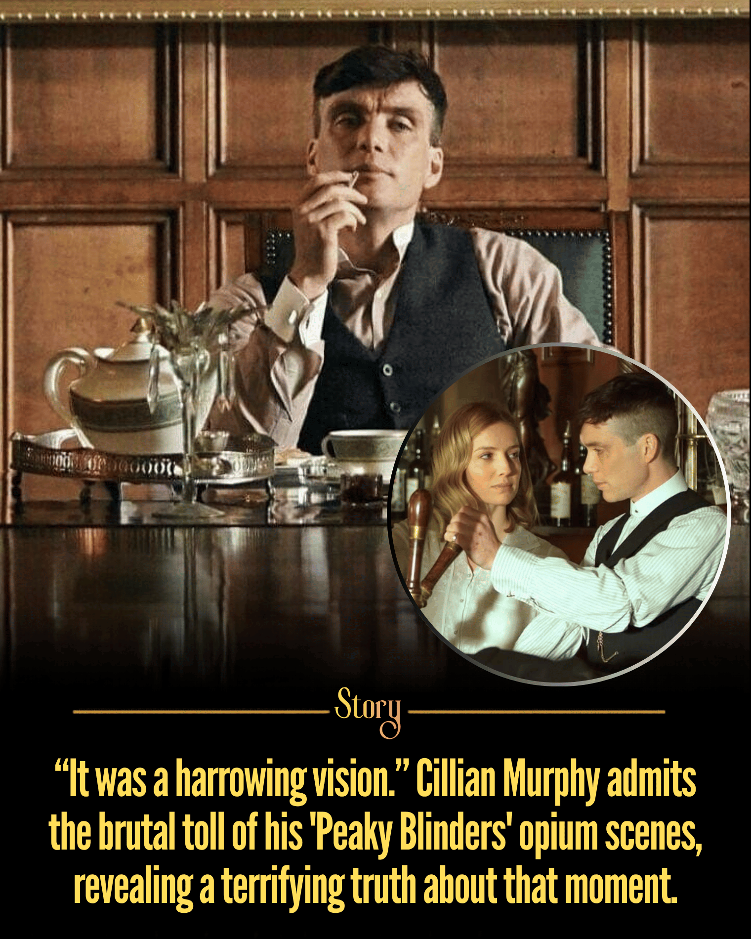 “It was a harrowing vision.” Cillian Murphy admits the brutal toll of his ‘Peaky Blinders’ opium scenes, revealing a terrifying truth about that moment.