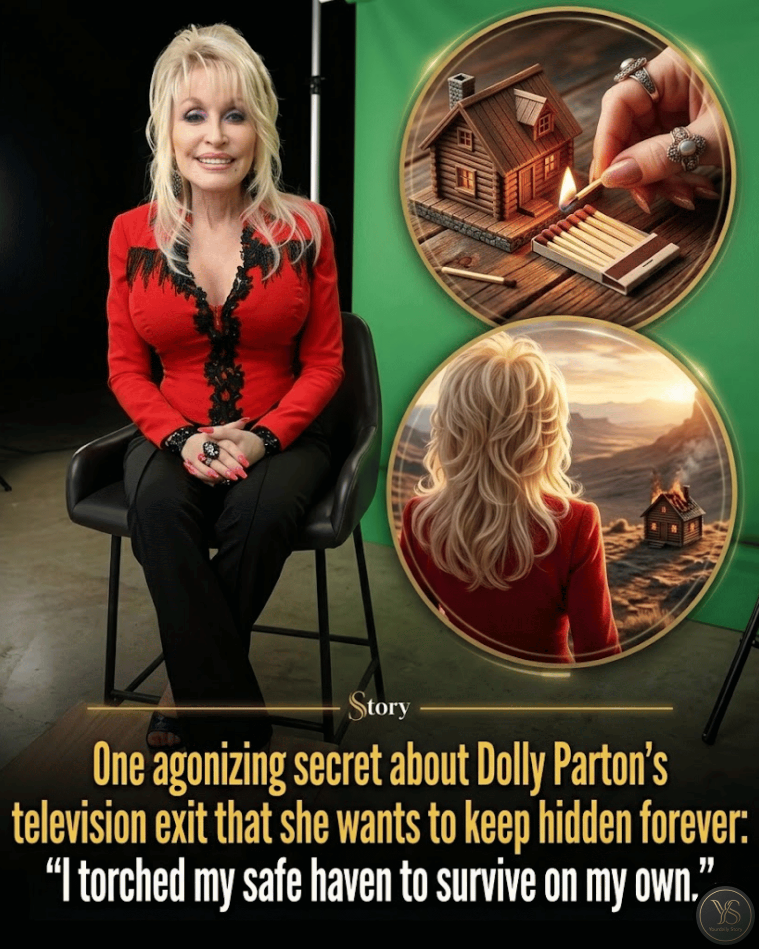 One agonizing secret about Dolly Parton’s television exit that she wants to keep hidden forever: “I torched my safe haven to survive on my own.”