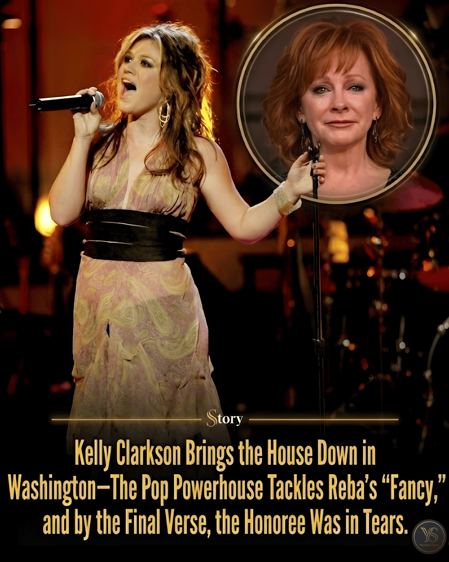 Kelly Clarkson Brings the House Down in Washington—The Pop Powerhouse Tackles Reba’s “Fancy,” and by the Final Verse, the Honoree Was in Tears.
