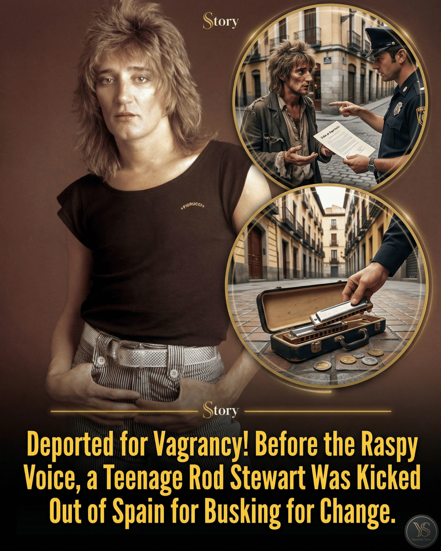 Deported for Vagrancy! Before the Raspy Voice, a Teenage Rod Stewart Was Kicked Out of Spain for Busking for Change.