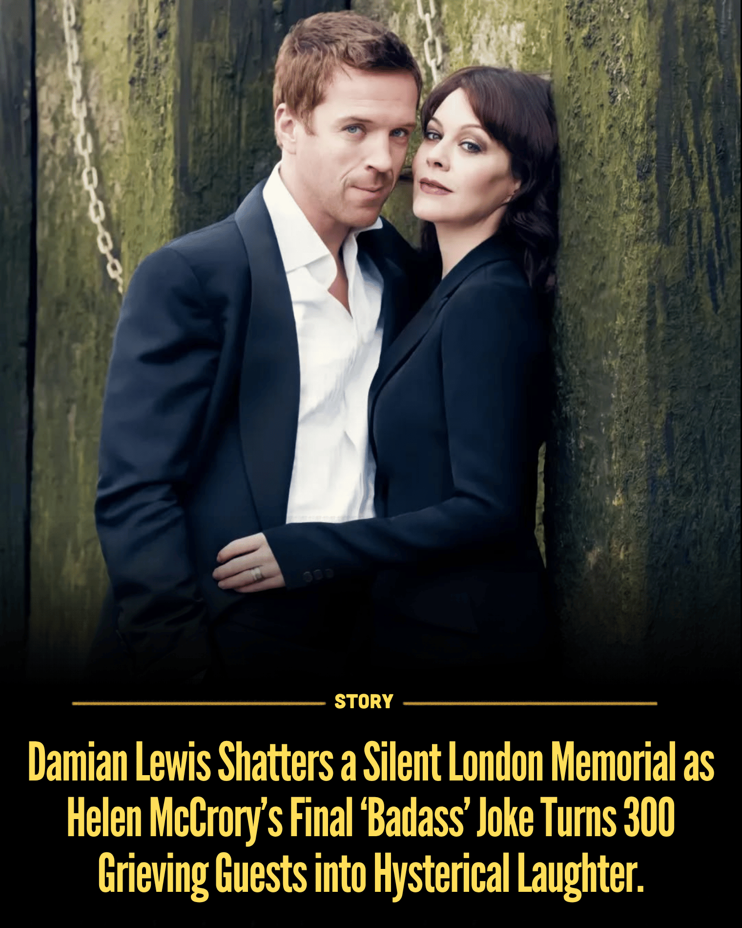 Damian Lewis Shatters a Silent London Memorial as Helen McCrory’s Final ‘Badass’ Joke Turns 300 Grieving Guests into Hysterical Laughter.