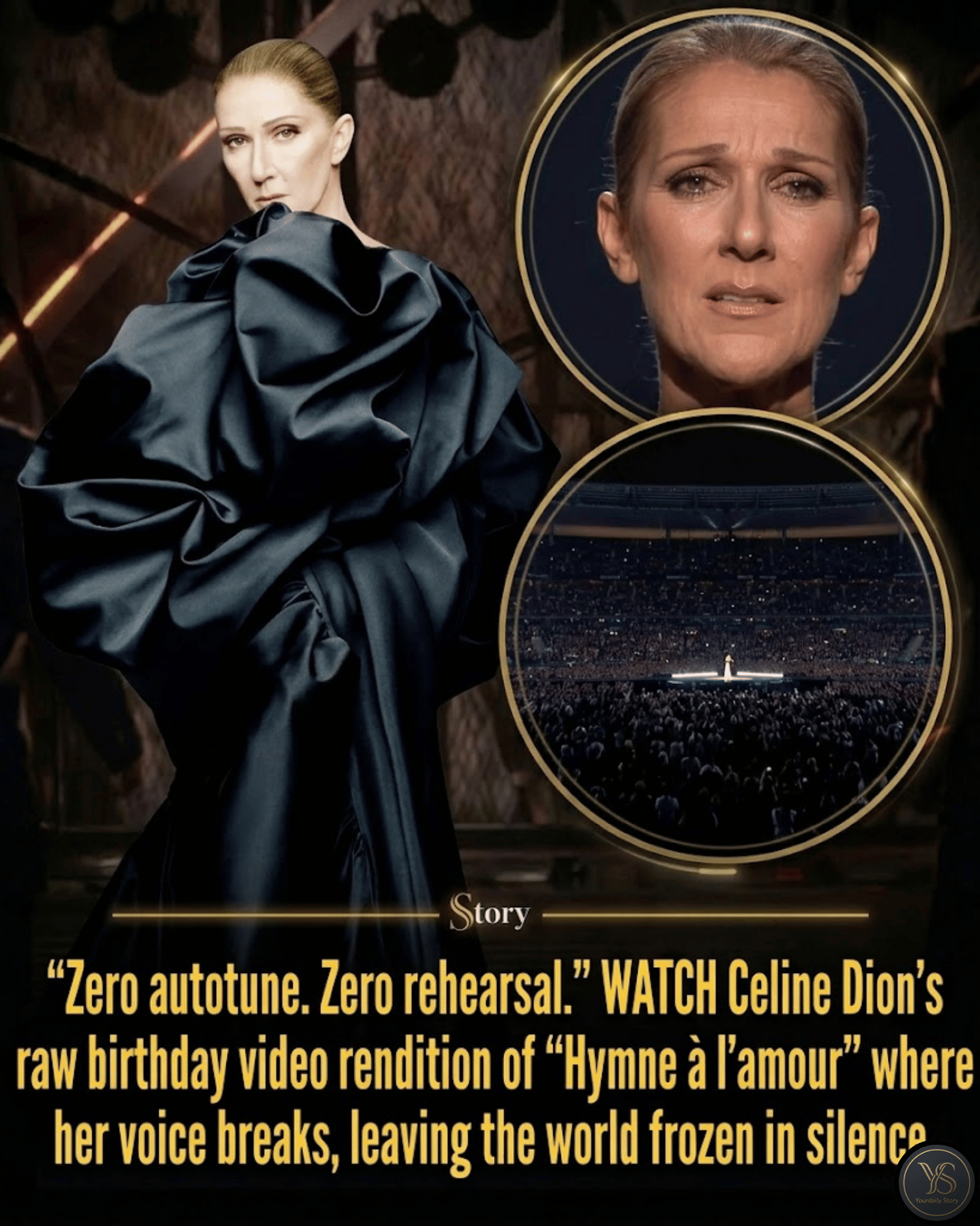 “Zero autotune. Zero rehearsal.” WATCH Celine Dion’s raw birthday video rendition of “Hymne à l’amour” where her voice breaks, leaving the world frozen in silence.
