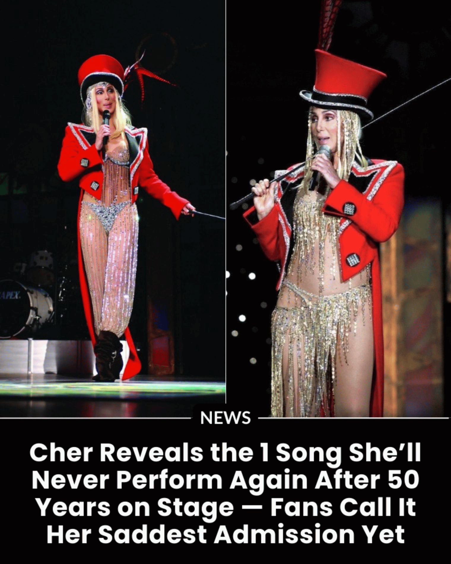 Cher Reveals the 1 Song She’ll Never Perform Again After 50 Years on Stage — Fans Call It Her Saddest Admission Yet