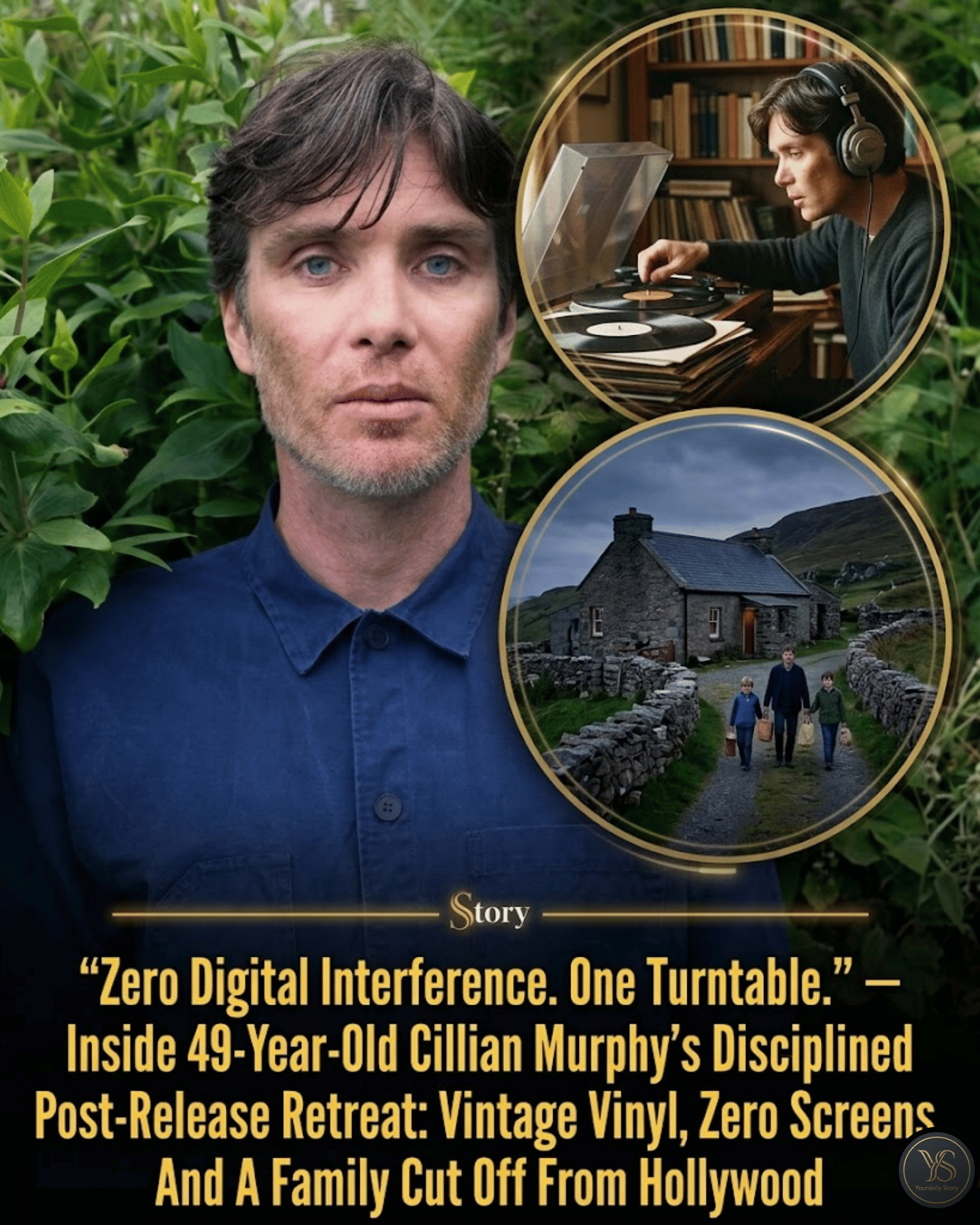 “Zero Digital Interference. One Turntable.” — Inside 49-Year-Old Cillian Murphy’s Disciplined Post-Release Retreat: Vintage Vinyl, Zero Screens, And A Family Cut Off From Hollywood.