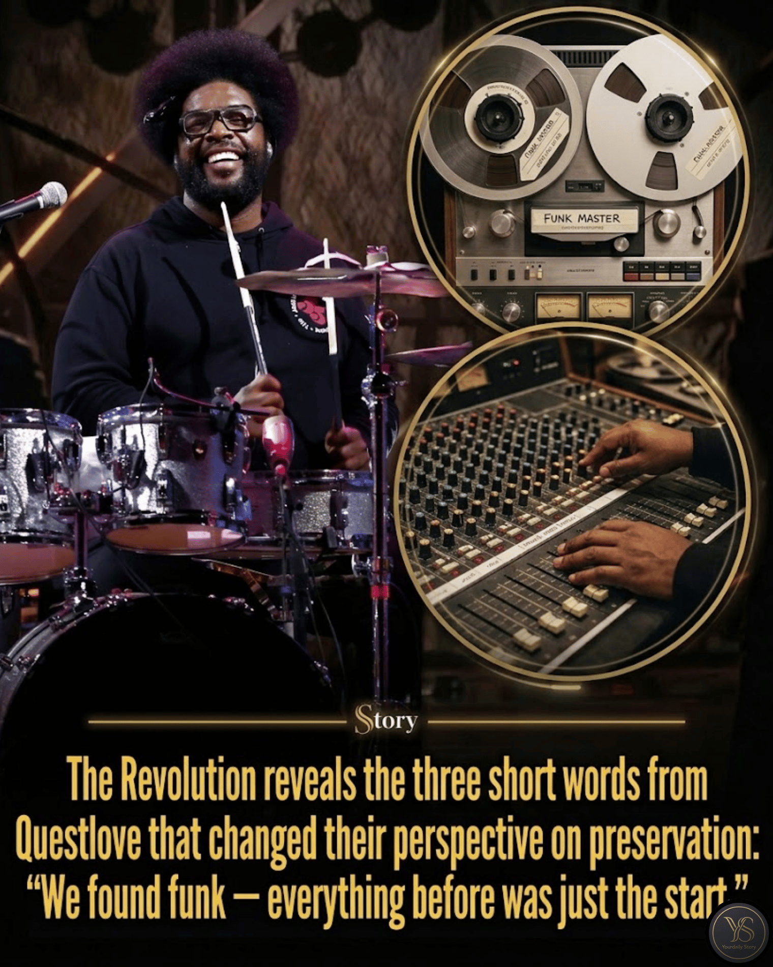 The Revolution reveals the three short words from Questlove that changed their perspective on preservation: “We found funk — everything before was just the start.”
