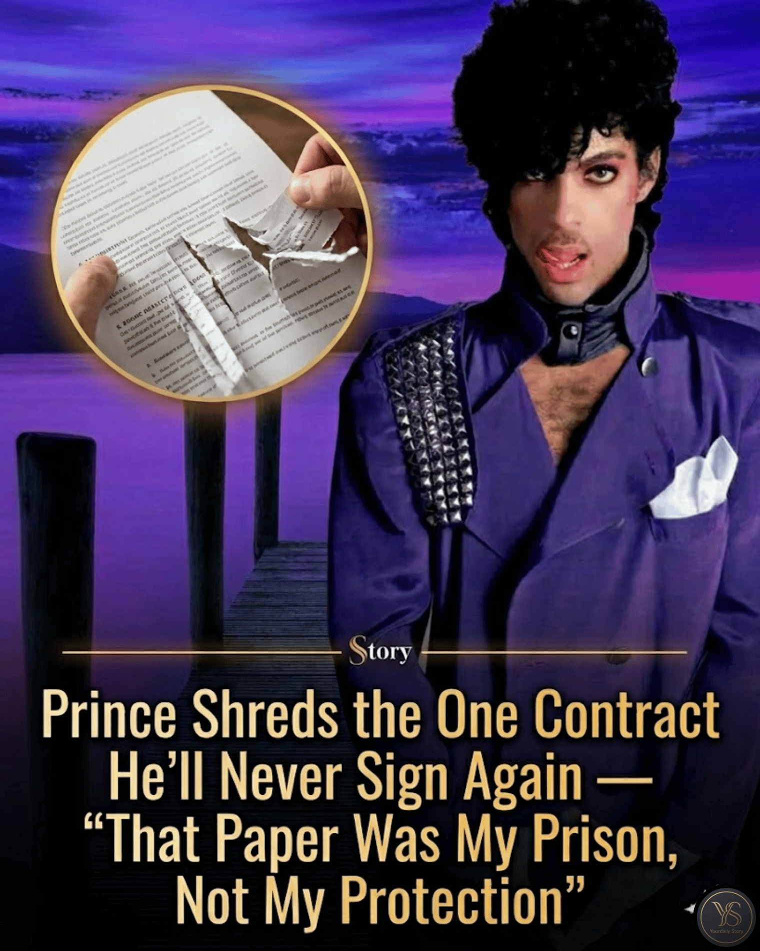 Prince Shreds the One Contract He’ll Never Sign Again — “That Paper Was My Prison, Not My Protection”