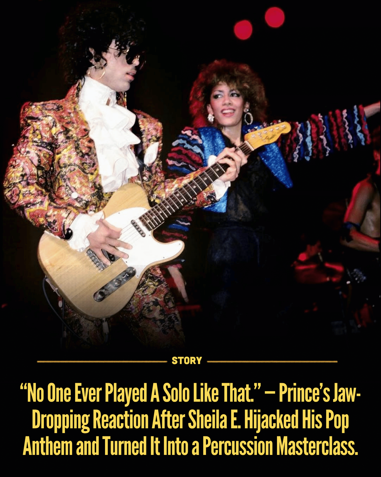 “No One Ever Played A Solo Like That.” — Prince’s Jaw-Dropping Reaction After Sheila E. Hijacked His Pop Anthem and Turned It Into a Percussion Masterclass.