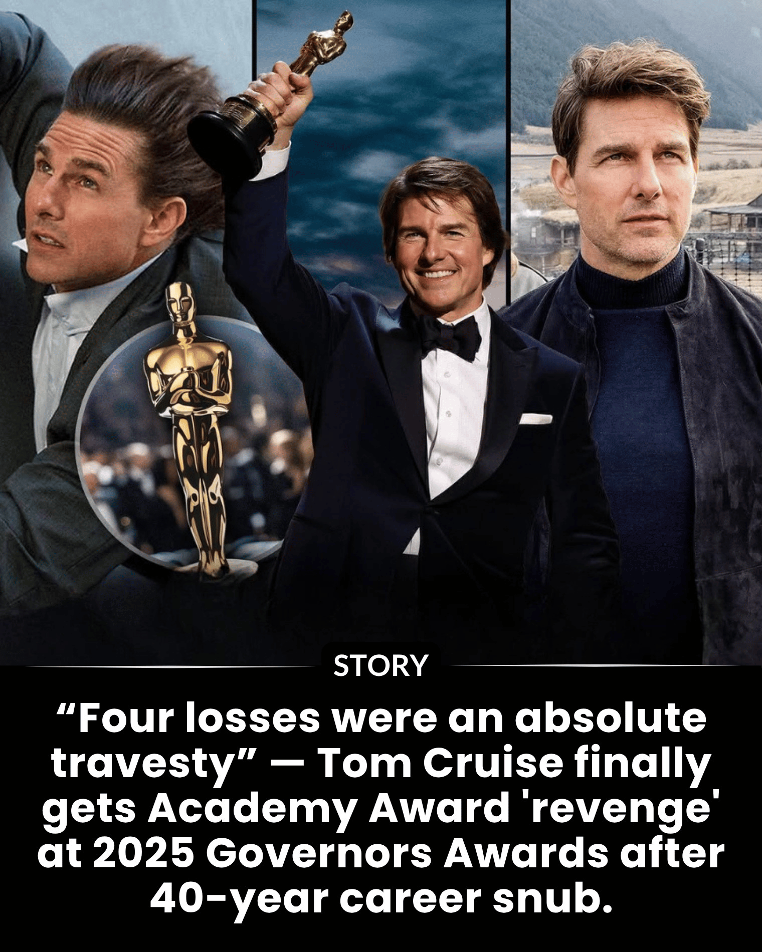 “Four losses were an absolute travesty” — Tom Cruise finally gets Academy Award ‘revenge’ at 2025 Governors Awards after 40-year career snub.