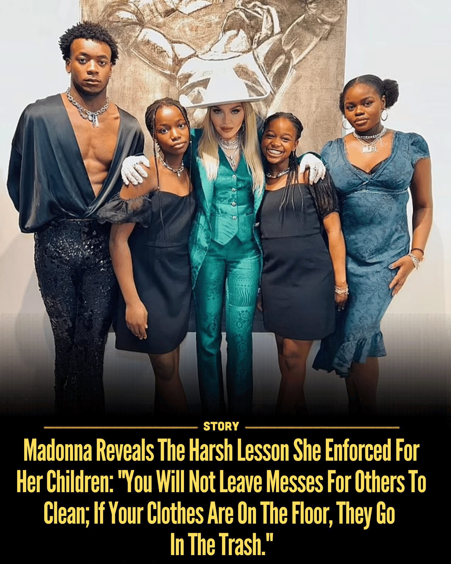 Madonna Reveals The Harsh Lesson She Enforced For Her Children: “You Will Not Leave Messes For Others To Clean; If Your Clothes Are On The Floor, They Go In The Trash.”